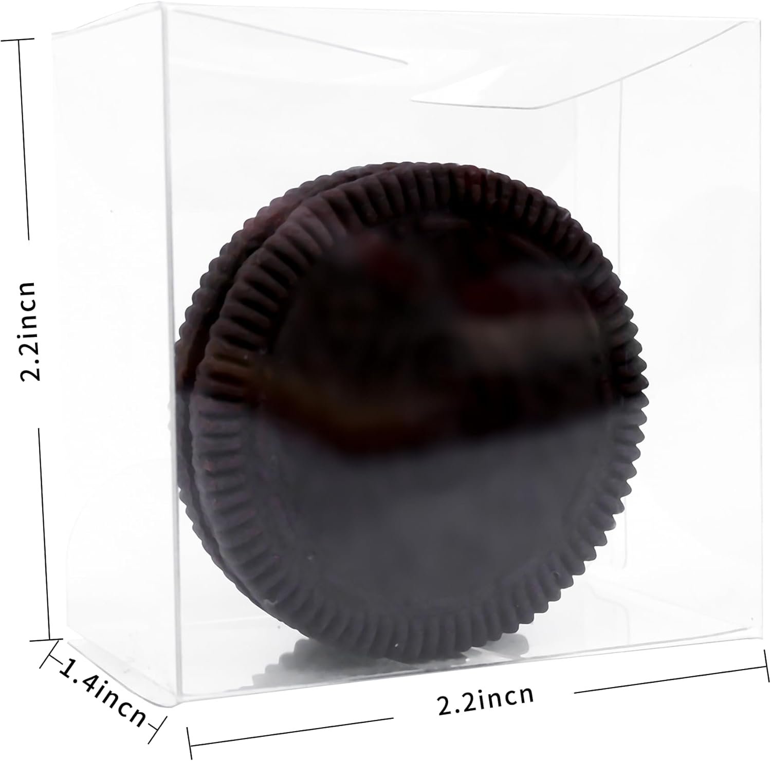 Wholesale 50pcs 2.2x2.2x1.4 Inch Small Clear Cookie Boxes for Single Macarons Candies Treats Wedding Favors Party Gifts Factory