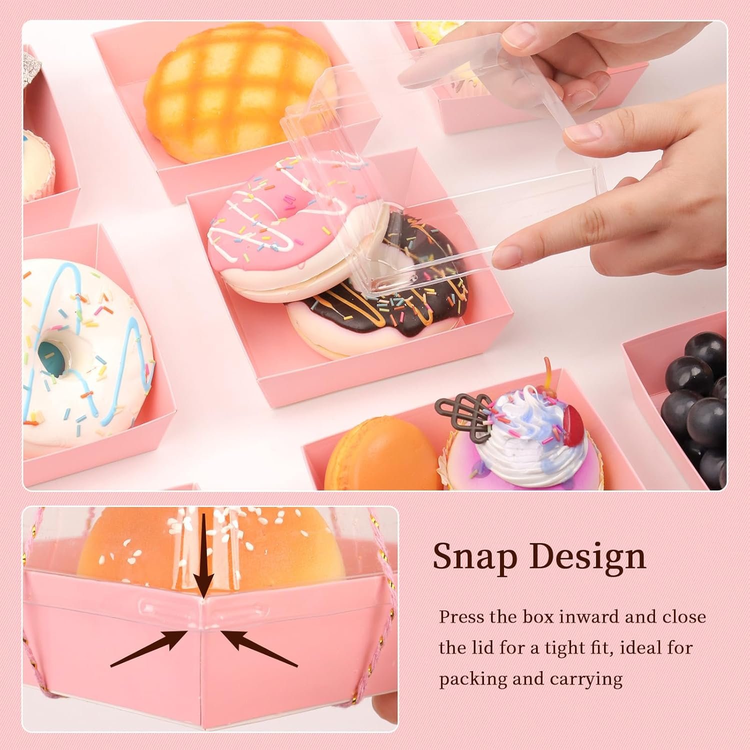 Wholesale 150 Pack Pink Square Charcuterie Boxes with Secure Clear Lids 4.7x4.7x2.6 Inches Disposable Takeout Containers for Cookies Sandwiches Pastries Desserts Factory Wholesale 150 Pack Pink Square Charcuterie Boxes with Secure Clear Lids 4.7x4.7x2.6 Inches Disposable Takeout Containers for Cookies Sandwiches Pastries Desserts Factory