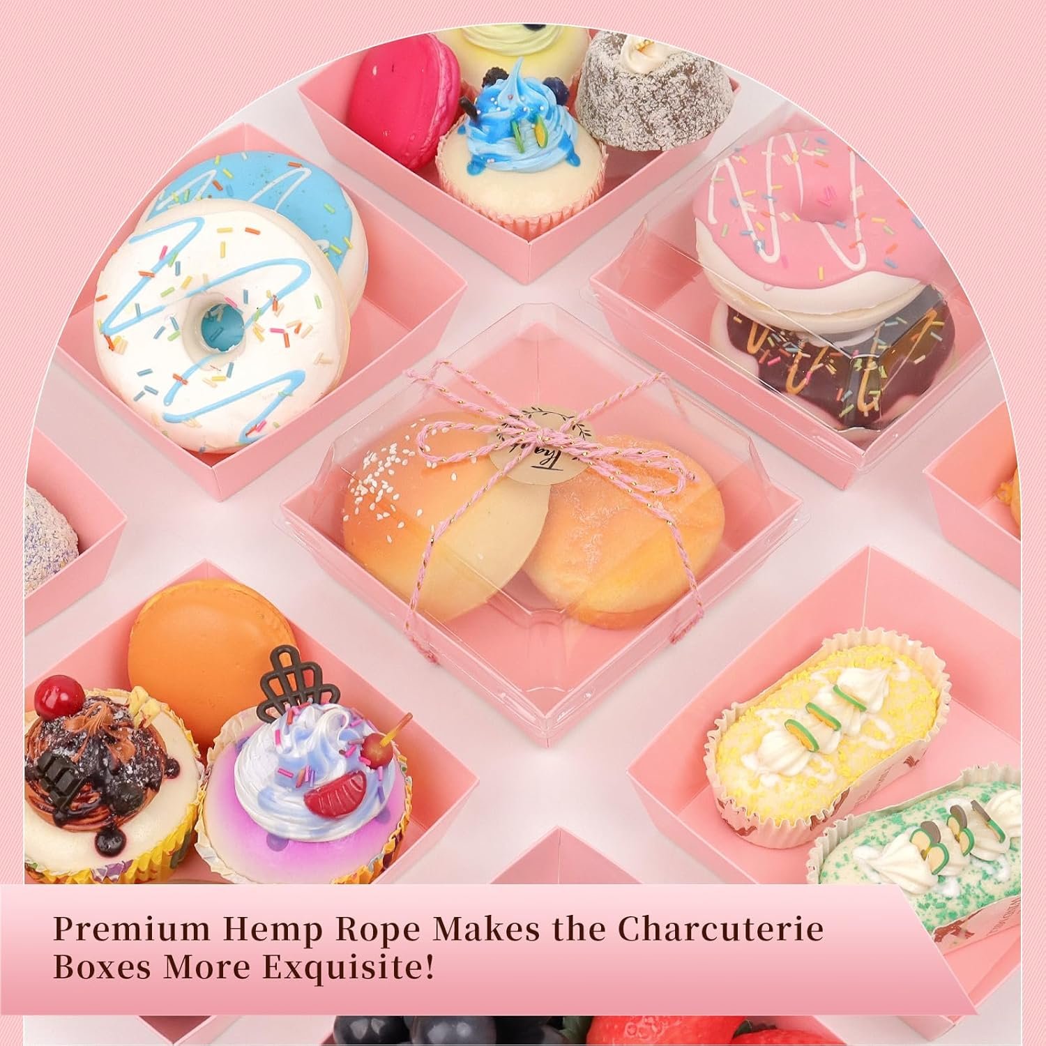 Wholesale 150 Pack Pink Square Charcuterie Boxes with Secure Clear Lids 4.7x4.7x2.6 Inches Disposable Takeout Containers for Cookies Sandwiches Pastries Desserts Factory Wholesale 150 Pack Pink Square Charcuterie Boxes with Secure Clear Lids 4.7x4.7x2.6 Inches Disposable Takeout Containers for Cookies Sandwiches Pastries Desserts Factory