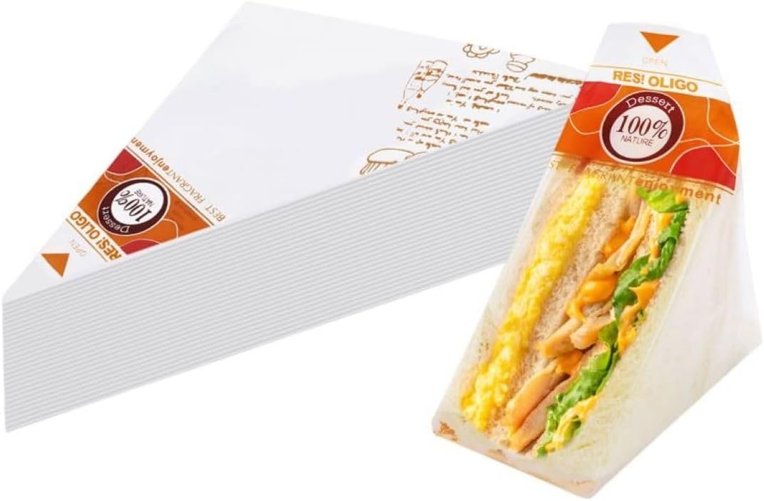 200 Pcs Plastic Sandwich Bags,Collapsible plastic sandwich container,Easy to tear baked packaging (Yellow)