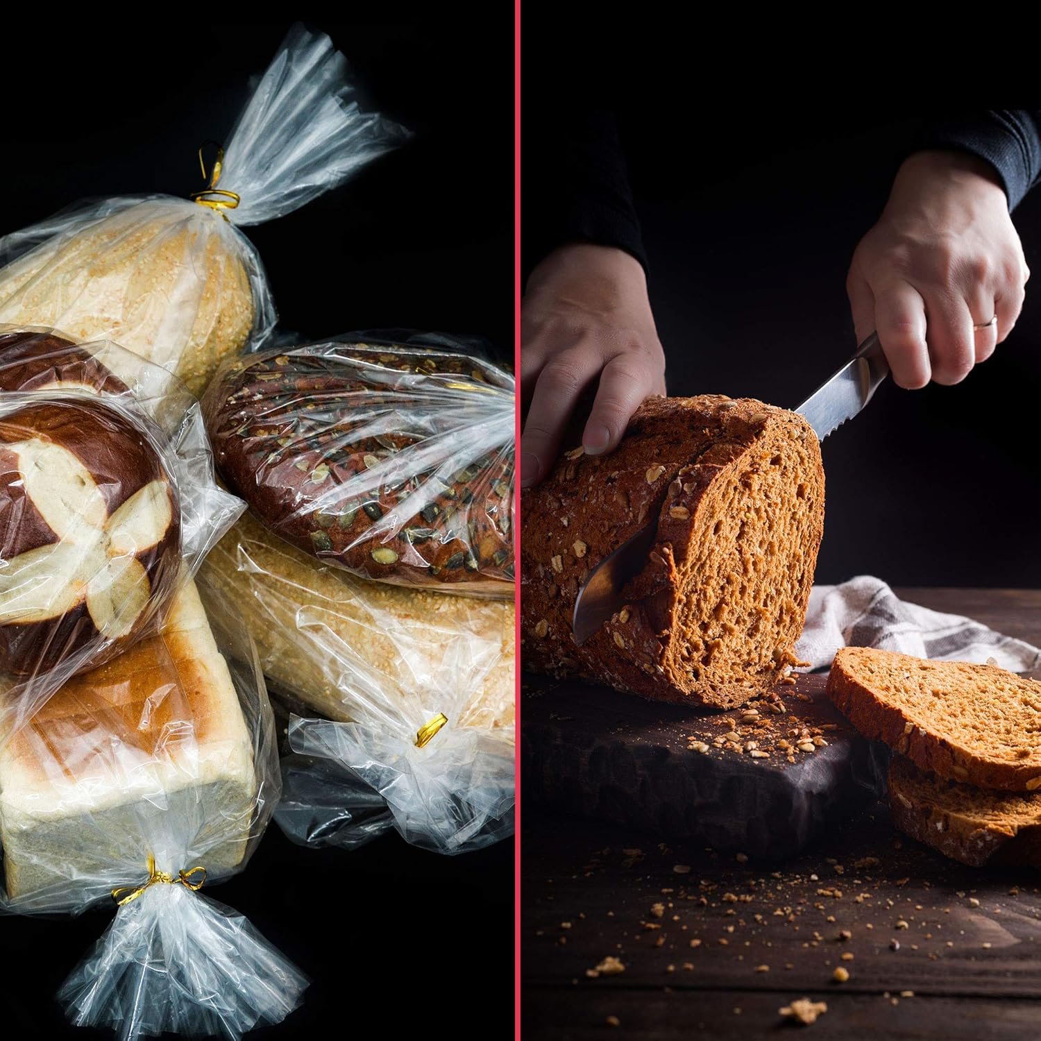 Wholesale Reusable Clear Bread Bags with Adjustable Ties - 105 Bags Plus 105 Ties for Homemade Bakery Loaves Factory Wholesale Reusable Clear Bread Bags with Adjustable Ties - 105 Bags Plus 105 Ties for Homemade Bakery Loaves Factory