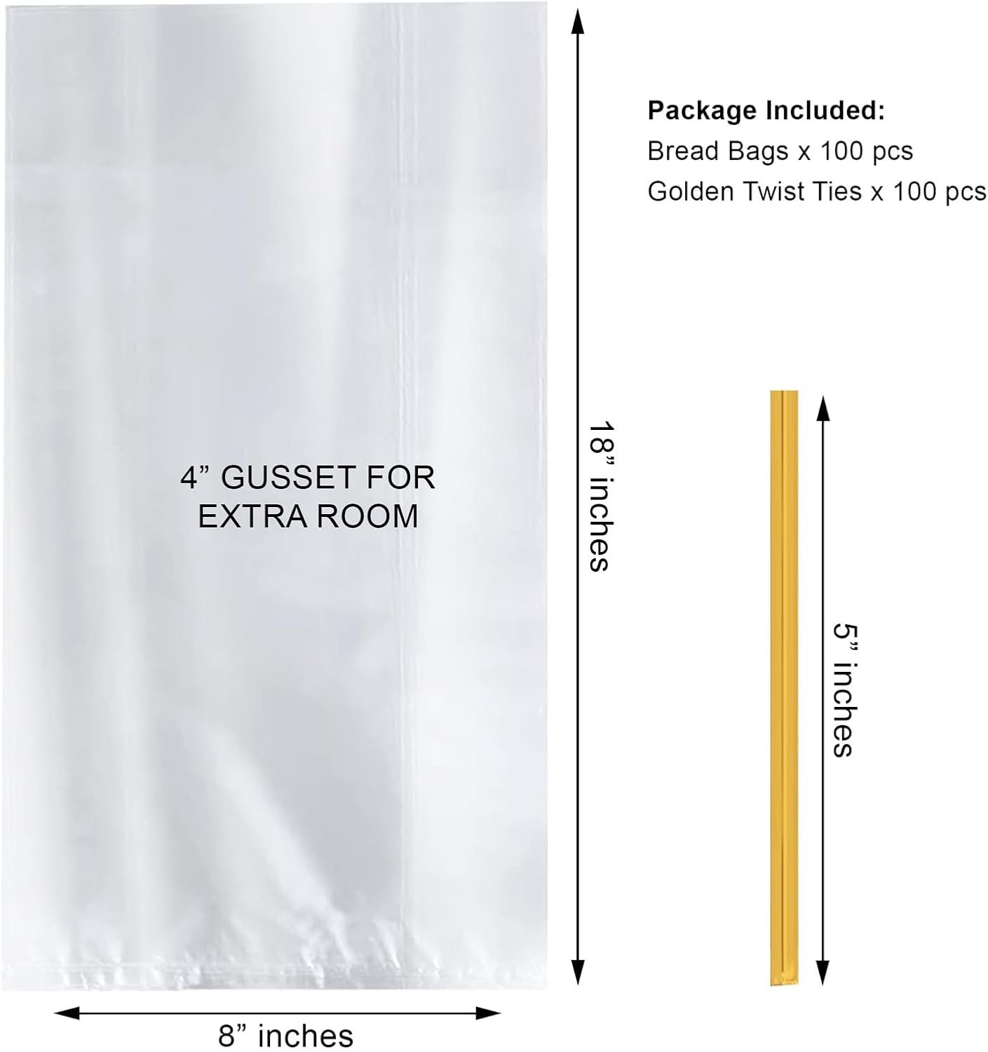 Wholesale Reusable Clear Bread Bags with Adjustable Ties - 105 Bags Plus 105 Ties for Homemade Bakery Loaves Factory Wholesale Reusable Clear Bread Bags with Adjustable Ties - 105 Bags Plus 105 Ties for Homemade Bakery Loaves Factory