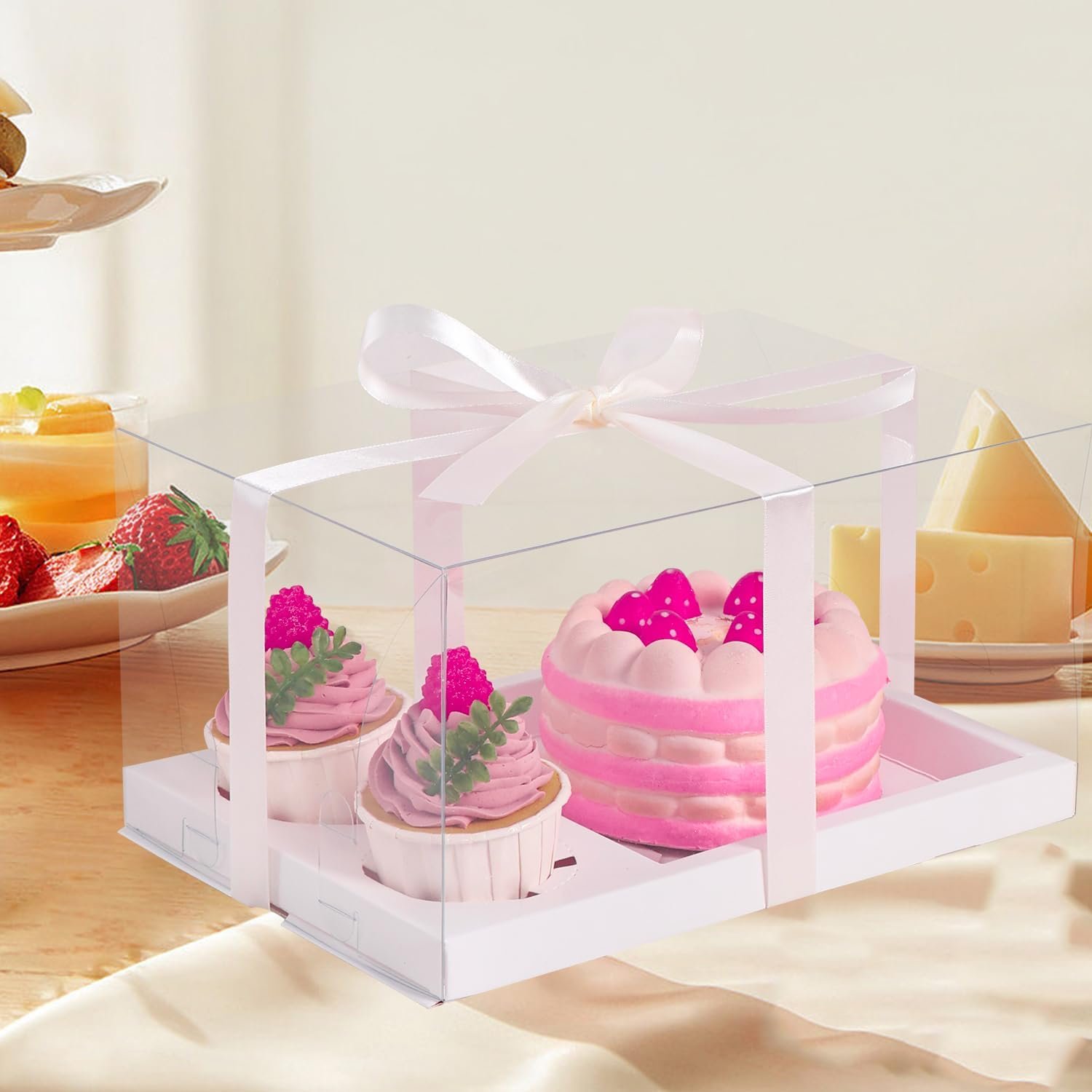 Wholesale 9 Pcs Cake Cupcake Combo Boxes for 1+2 Cupcakes with 2 Holes Pastry Sweets Bento Carrier Factory Wholesale 9 Pcs Cake Cupcake Combo Boxes for 1+2 Cupcakes with 2 Holes Pastry Sweets Bento Carrier Factory