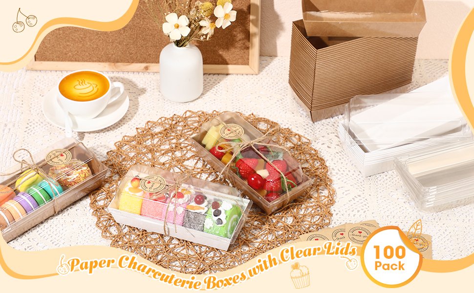 Wholesale 100 Pack Pink Rectangular Paper Charcuterie Boxes with Clear Lids Disposable for Sandwiches Treats Cookies Strawberries Bakery Bread and Desserts Factory Wholesale 100 Pack Pink Rectangular Paper Charcuterie Boxes with Clear Lids Disposable for Sandwiches Treats Cookies Strawberries Bakery Bread and Desserts Factory