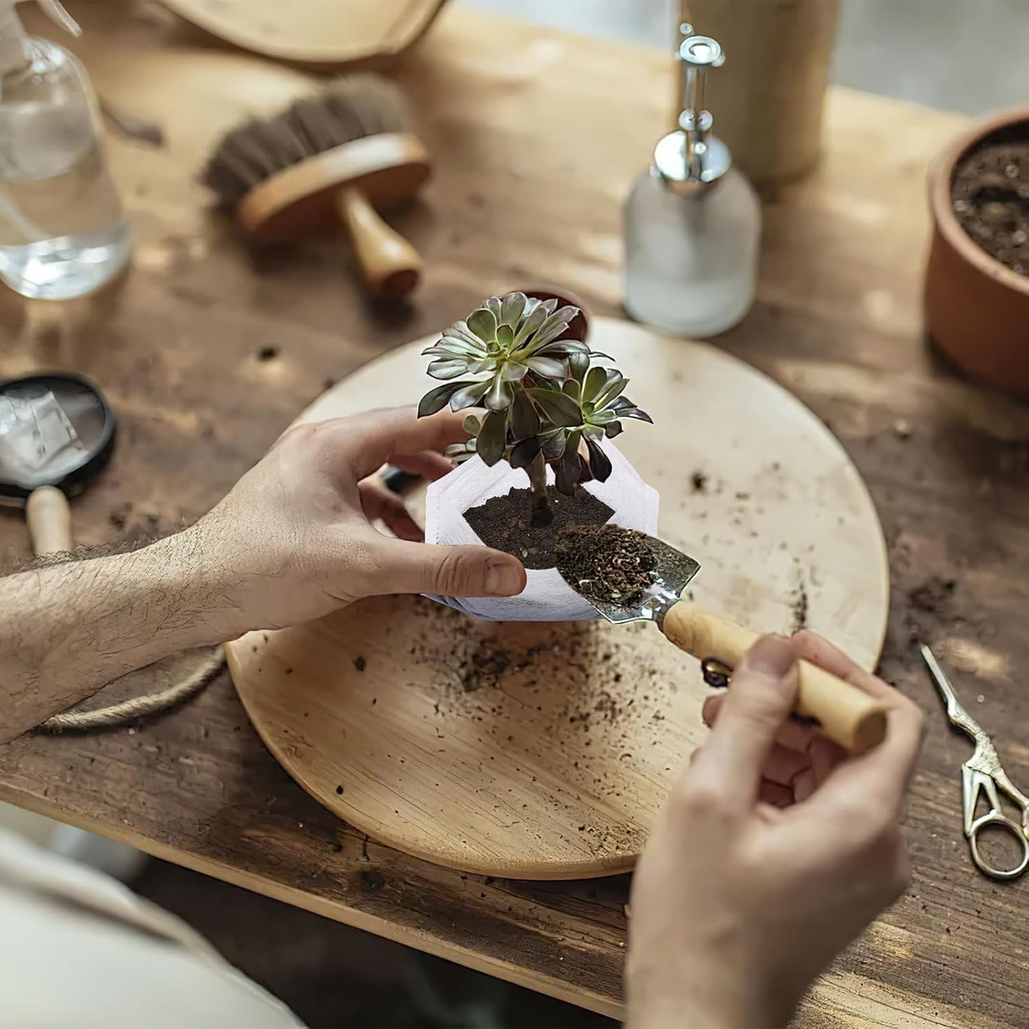 Wholesale 200Pcs Non-Woven Fabric Nursery Growing Bags Seedling Pots for Vegetable Flower Fruit Tree Saplings (4.2