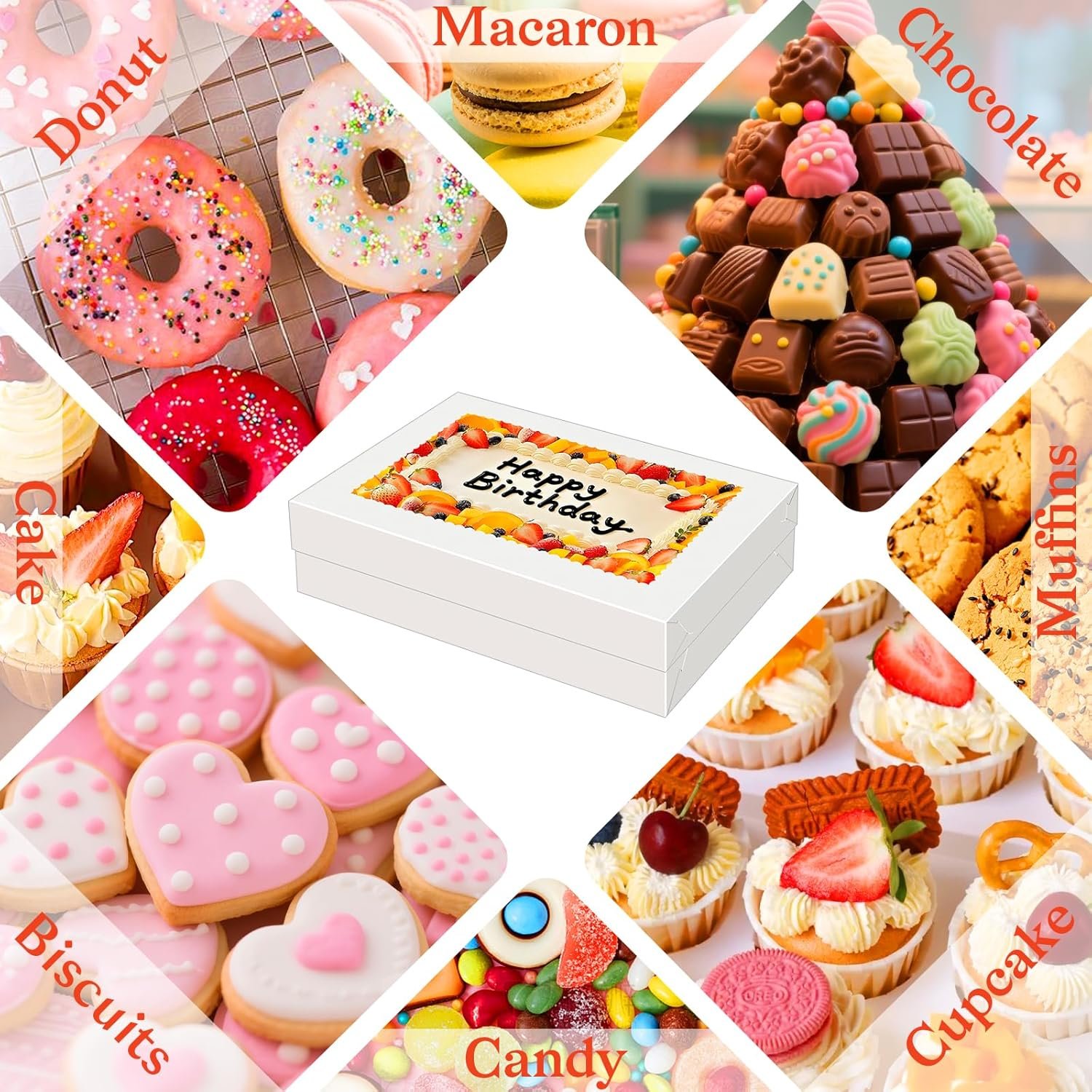 Wholesale 14x10x4 Rectangle Quarter Sheet Cake Boxes with Boards and Clear Window, Disposable Bakery Containers for Cookies Donuts Cupcakes Pies Weddings Parties Factory Wholesale 14x10x4 Rectangle Quarter Sheet Cake Boxes with Boards and Clear Window, Disposable Bakery Containers for Cookies Donuts Cupcakes Pies Weddings Parties Factory