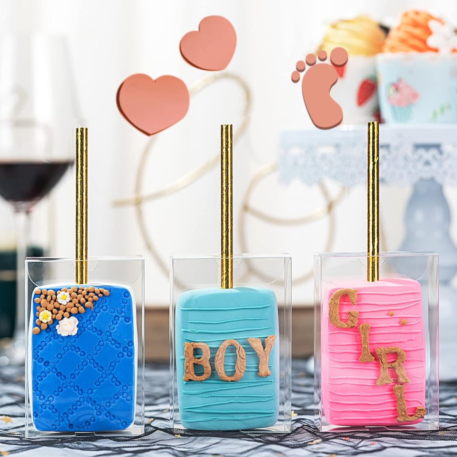 Wholesale 35 Pack 3.5 x 2.4 x 1.38 Inch Clear Rice Krispie Treat Boxes with Hole for Cakesicles Small Macarons Candy Party Favors Factory