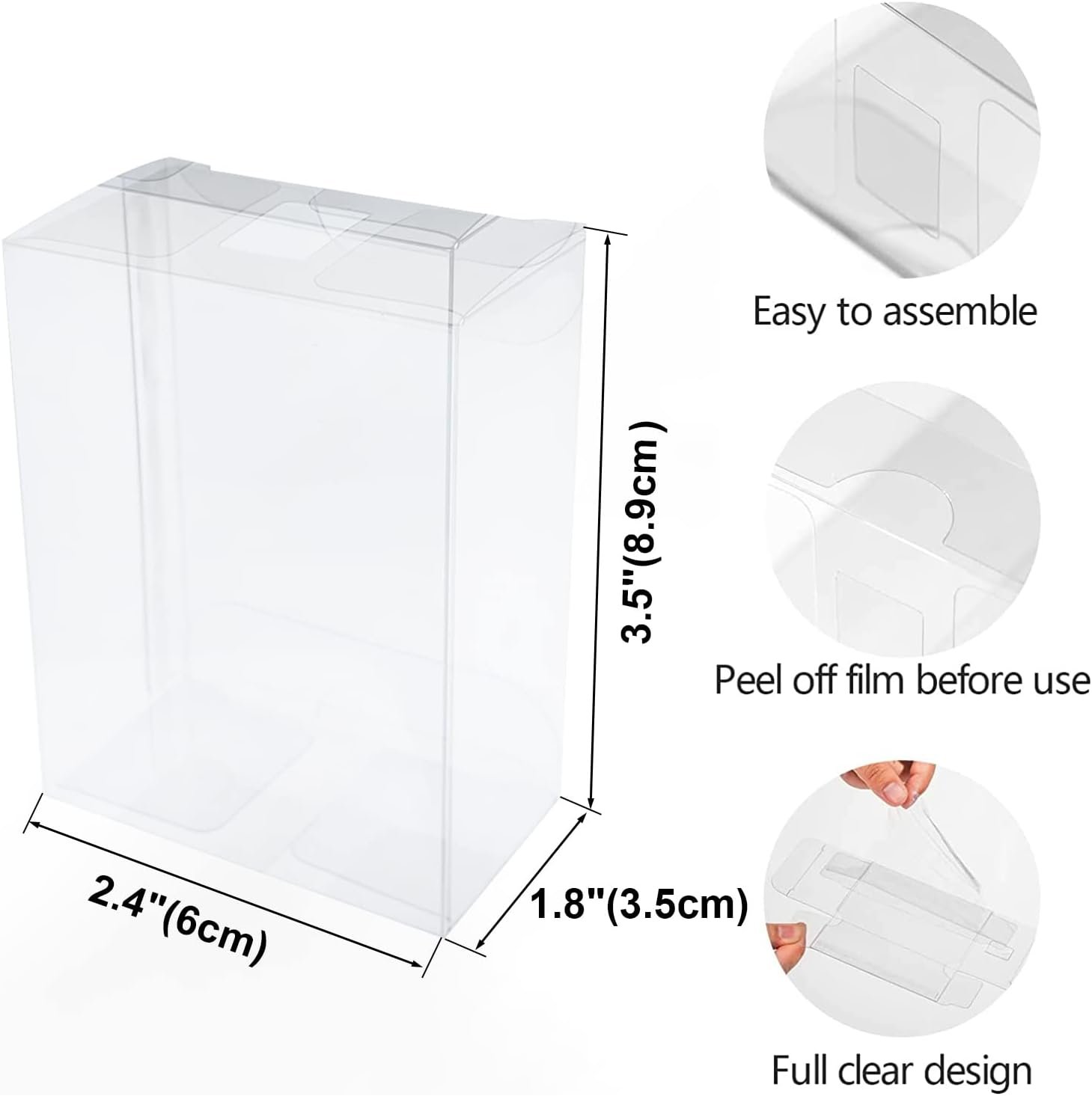 Wholesale 35 Pack 3.5 x 2.4 x 1.38 Inch Clear Rice Krispie Treat Boxes with Hole for Cakesicles Small Macarons Candy Party Favors Factory