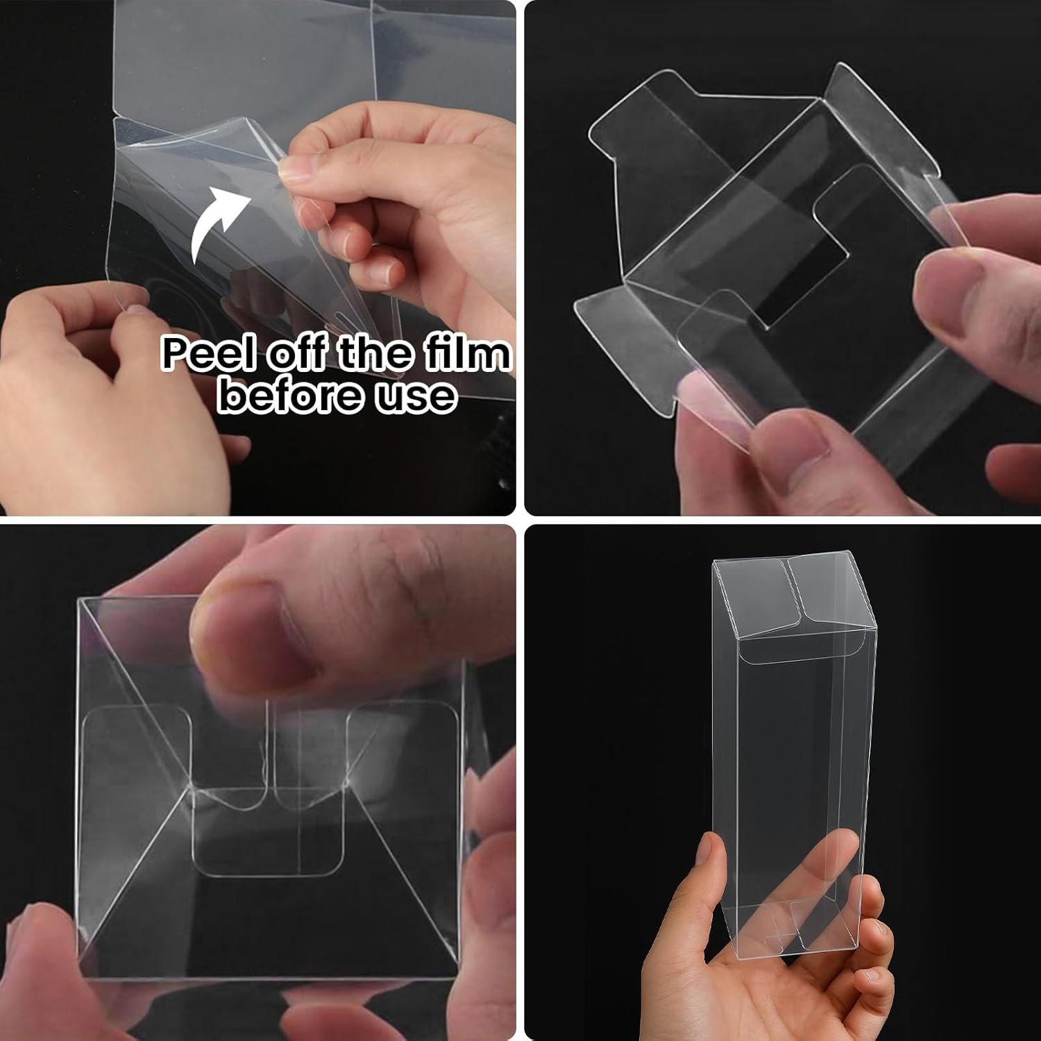 Wholesale Clear Treat Boxes 2 x 2 x 6 Inches Transparent Favor Boxes for Gifts Macaron Strawberry Candy 26 Pack Factory