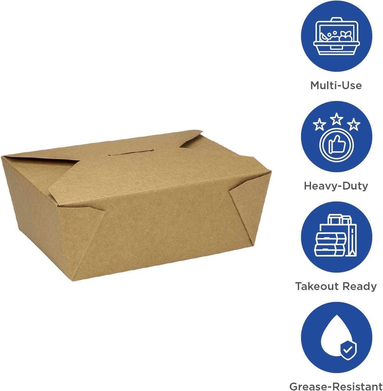 Wholesale 76 oz Paper Takeout Boxes 200ct Leak-Resistant Microwavable Heavy-Duty Grease-Resistant Stackable Kraft Brown #3 Factory Wholesale 76 oz Paper Takeout Boxes 200ct Leak-Resistant Microwavable Heavy-Duty Grease-Resistant Stackable Kraft Brown #3 Factory