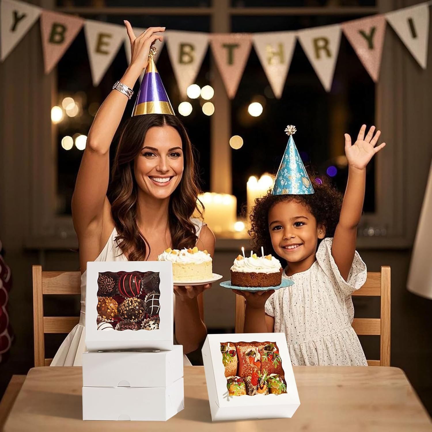 Wholesale 20PCS 5x5x2 Inch Bakery Boxes for Chocolate Covered Strawberries Mini Cakes Cookies Macarons Pies Brownies Factory Wholesale 20PCS 5x5x2 Inch Bakery Boxes for Chocolate Covered Strawberries Mini Cakes Cookies Macarons Pies Brownies Factory