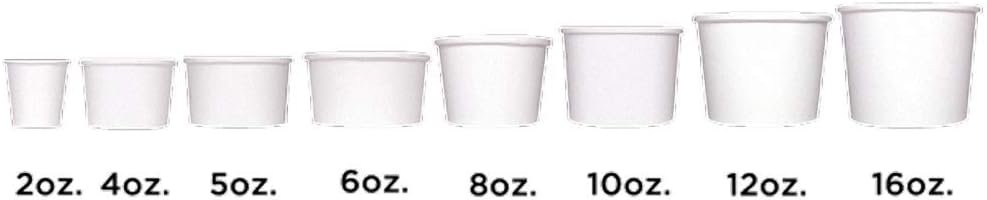 Wholesale 5oz Paper Ice Cream Cups 1000 Count for Hot Cold Food Ideal for Gelato Yogurt Snacks White C-KDP5W Factory