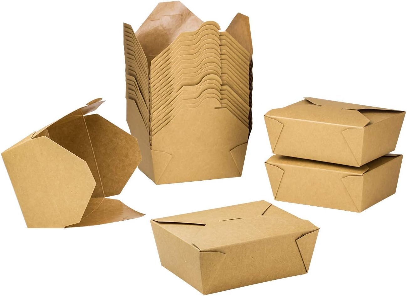Wholesale 48 oz Paper To Go Boxes 300 Count Leak-Resistant Microwavable Heavy-Duty Takeout Grease-Resistant Stackable #8 Kraft Brown Factory Wholesale 48 oz Paper To Go Boxes 300 Count Leak-Resistant Microwavable Heavy-Duty Takeout Grease-Resistant Stackable #8 Kraft Brown Factory