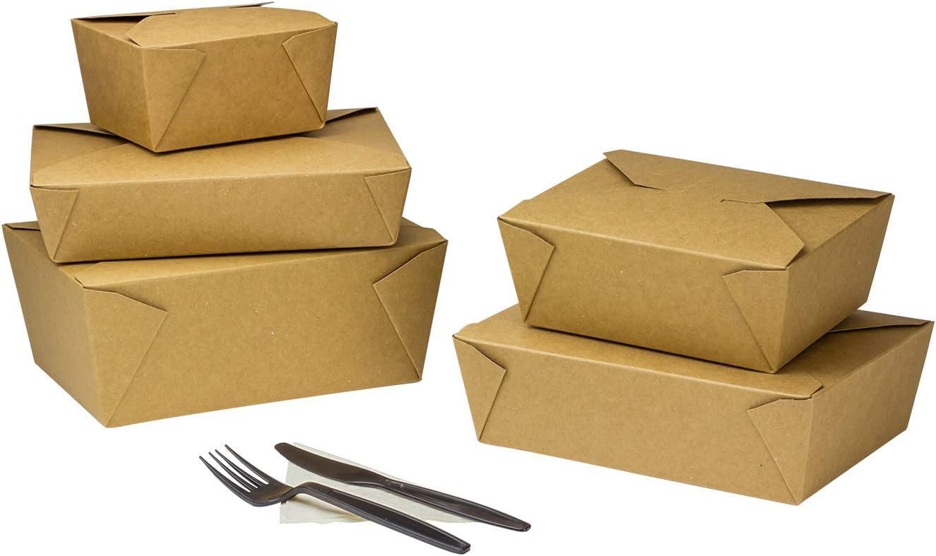 Wholesale 48 oz Paper To Go Boxes 300 Count Leak-Resistant Microwavable Heavy-Duty Takeout Grease-Resistant Stackable #8 Kraft Brown Factory Wholesale 48 oz Paper To Go Boxes 300 Count Leak-Resistant Microwavable Heavy-Duty Takeout Grease-Resistant Stackable #8 Kraft Brown Factory