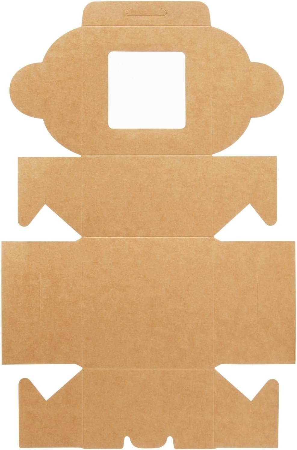 Wholesale 25-Pack Cupcake Boxes with Window 4x4x2.5 in Brown Paper Cookie Dessert Containers Lids Baked Goods Packaging Factory