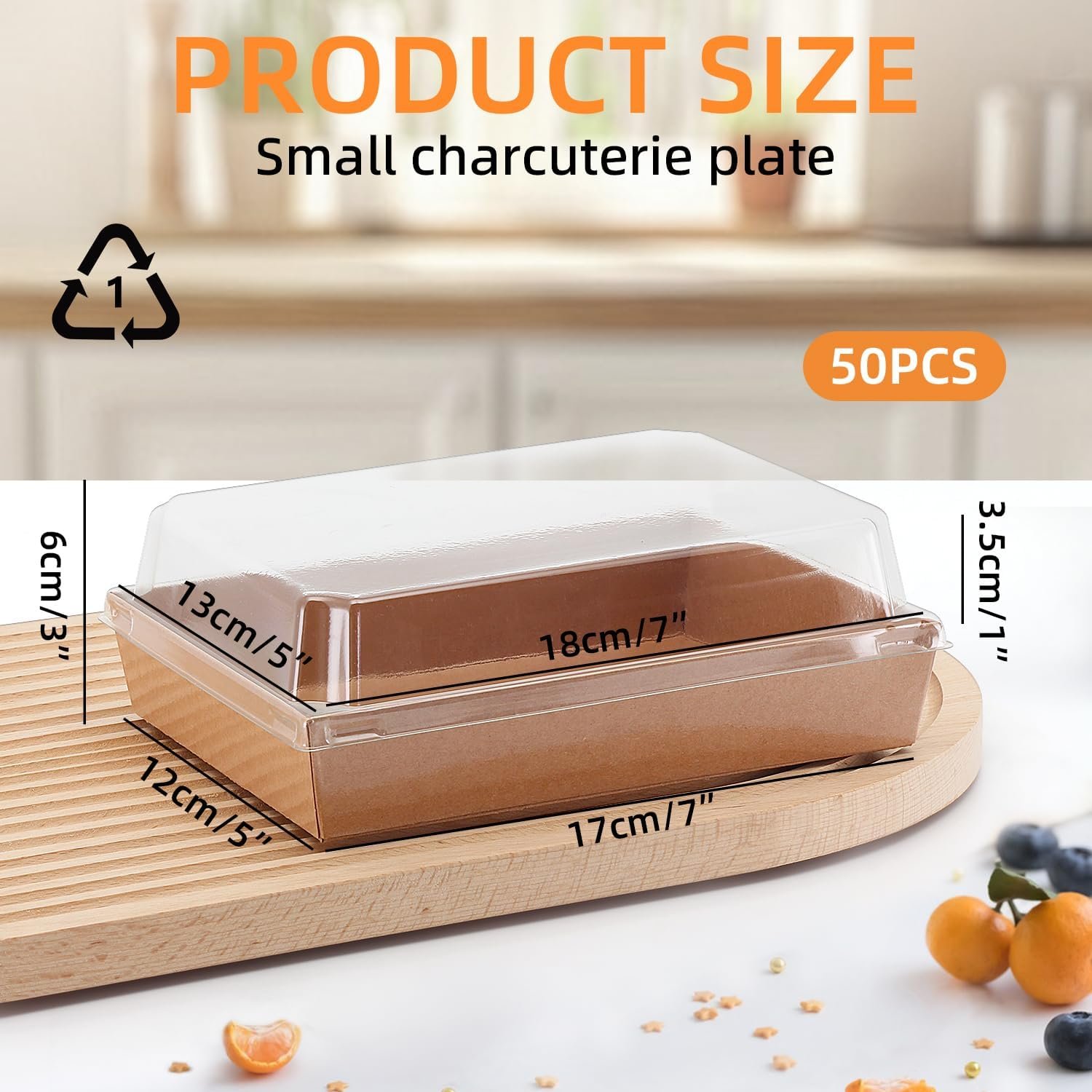 Wholesale 7x5x2.5 Charcuterie Boxes Clear Lids Large Disposable Bakery Dessert Takeout Containers for Chocolate Sandwiches Cookies Cupcakes Pastries 50 Pack Brown Factory