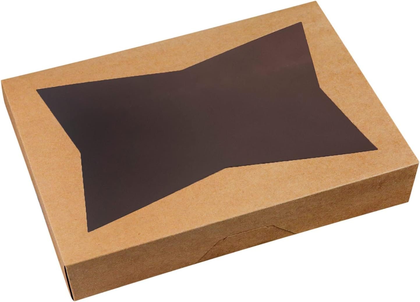 Wholesale 15-Pack Brown Pastry Bakery Boxes 16x11x2.75 Inch Auto-Pop Up with Window Natural Cardboard for Large Donuts Muffins Cookies Holds 12 Takeout Containers Factory