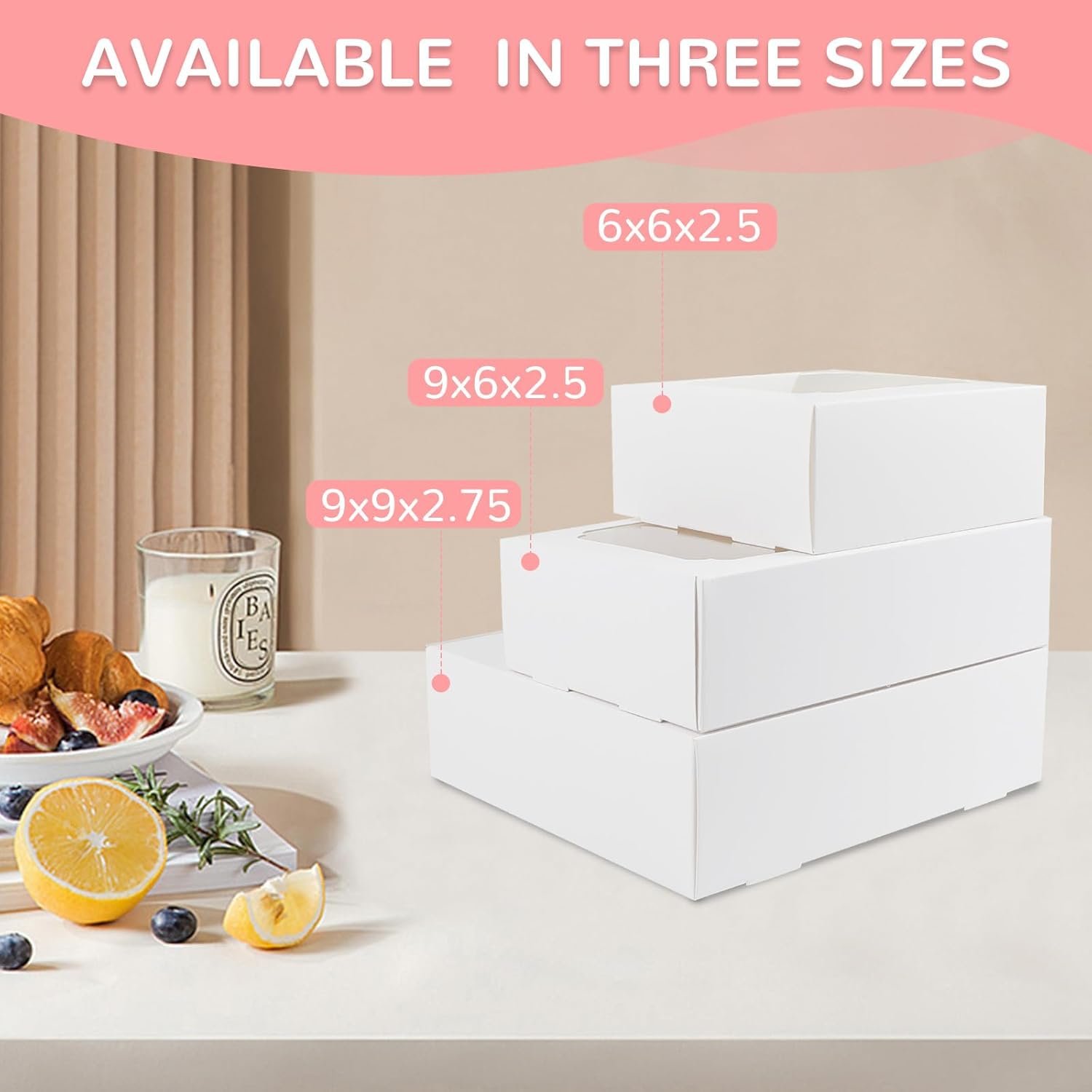 Wholesale 9x9x2.75 Inch Bakery Boxes with Window Dividers for Cookies Mini Cupcakes Chocolate Strawberries Brownies Small Treats Gift Giving Pack of 12 Factory Wholesale 9x9x2.75 Inch Bakery Boxes with Window Dividers for Cookies Mini Cupcakes Chocolate Strawberries Brownies Small Treats Gift Giving Pack of 12 Factory