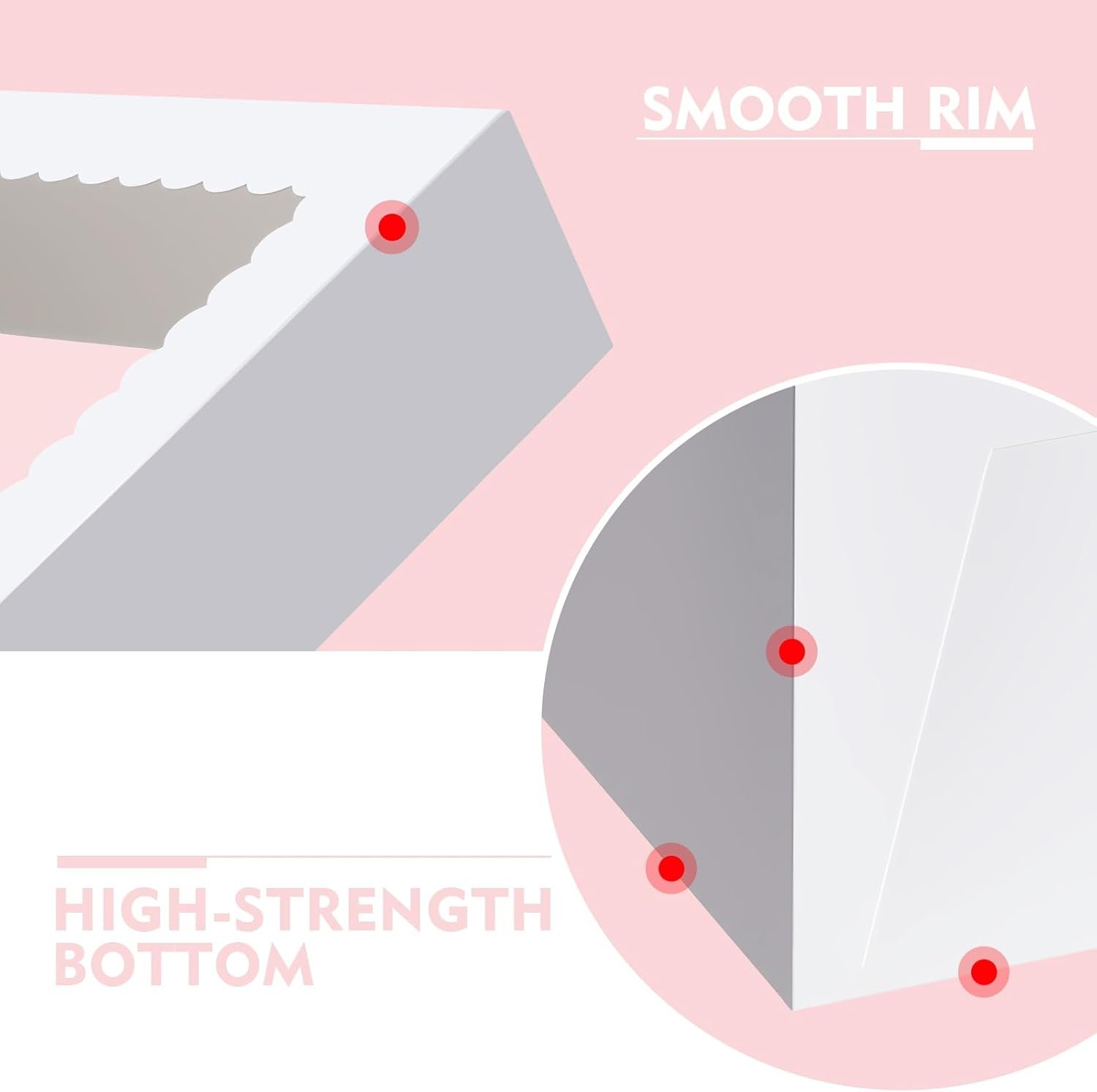 Wholesale 3 Pack 12x12x8 Inch White Square Cake Boxes with Boards Disposable Cardboard Containers Lids for Pastries Donuts Pies Cookies Desserts Wedding Birthday Party Factory