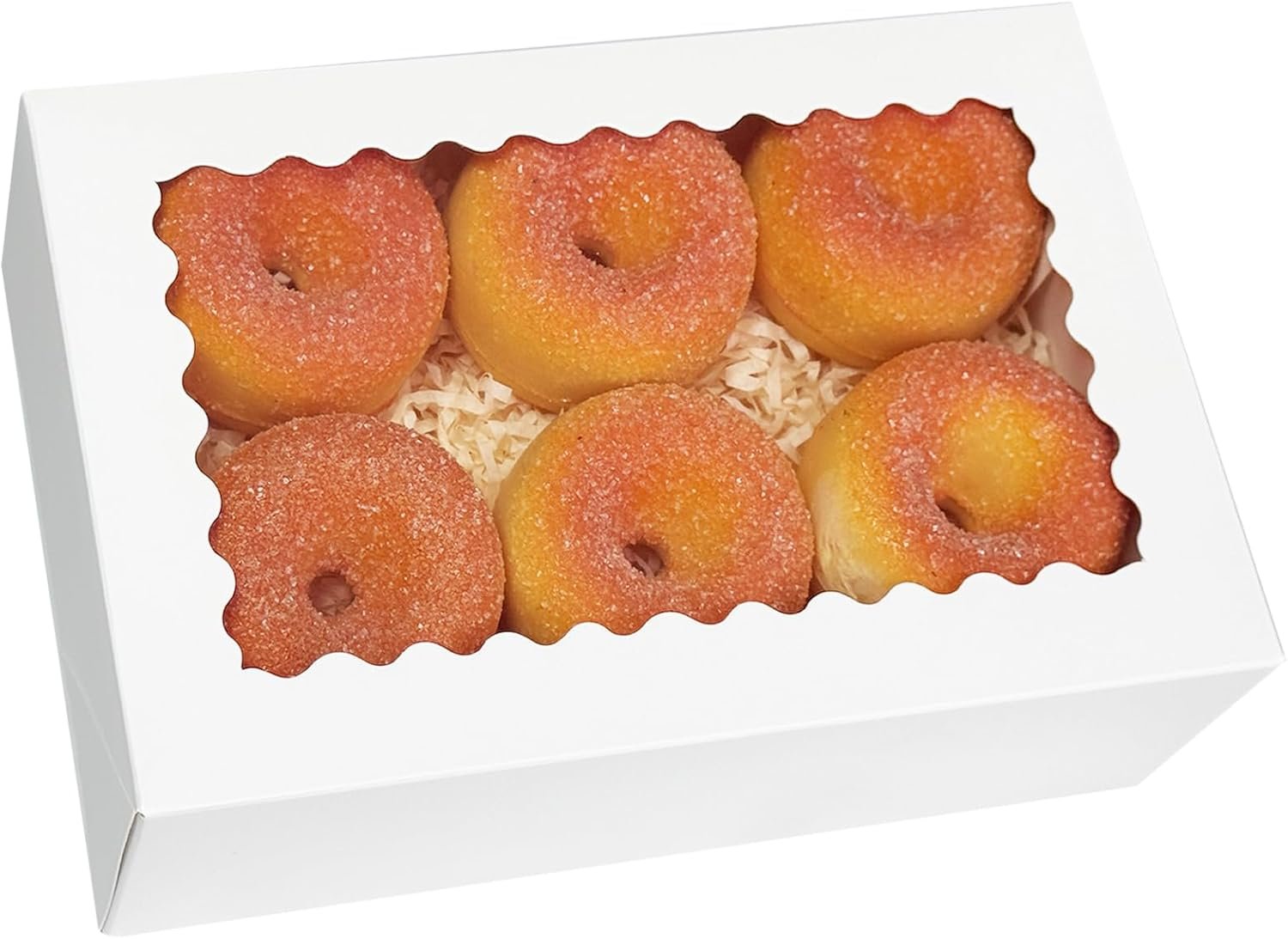 qiqee Auto-pop up 9x6x2.5 Inch White Cookie Box with Window 30Pcs Pastry Macaron Bakery Box For Packaging