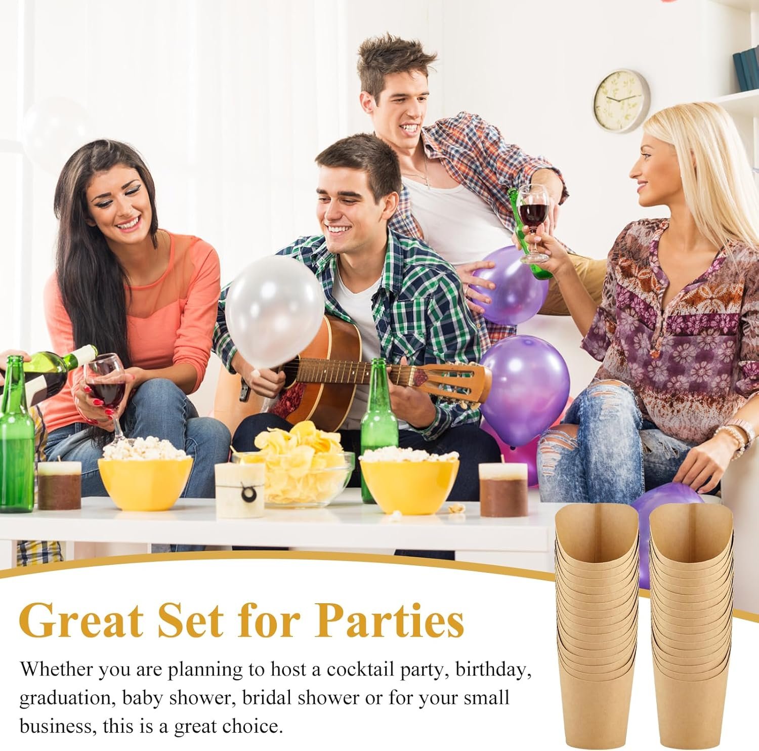 Wholesale 8 oz Small Disposable Kraft Paper Charcuterie Cups 50 Sets with 200 Cocktail Picks Individual Appetizer Boxes French Fry Holders Factory