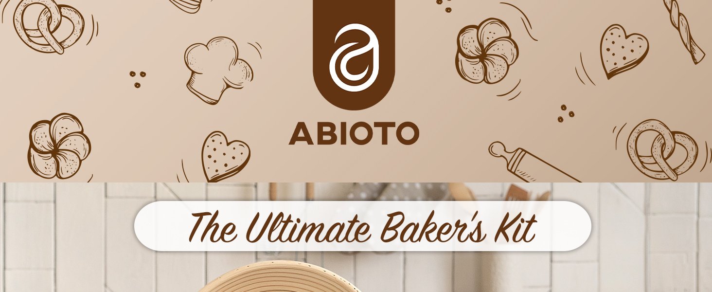 OEM Banneton Bread Proofing Basket Set Complete Sourdough Starter Kit with Lame Danish Whisk Bowl Dough Scraper 2 Slings Baking Mat Factory