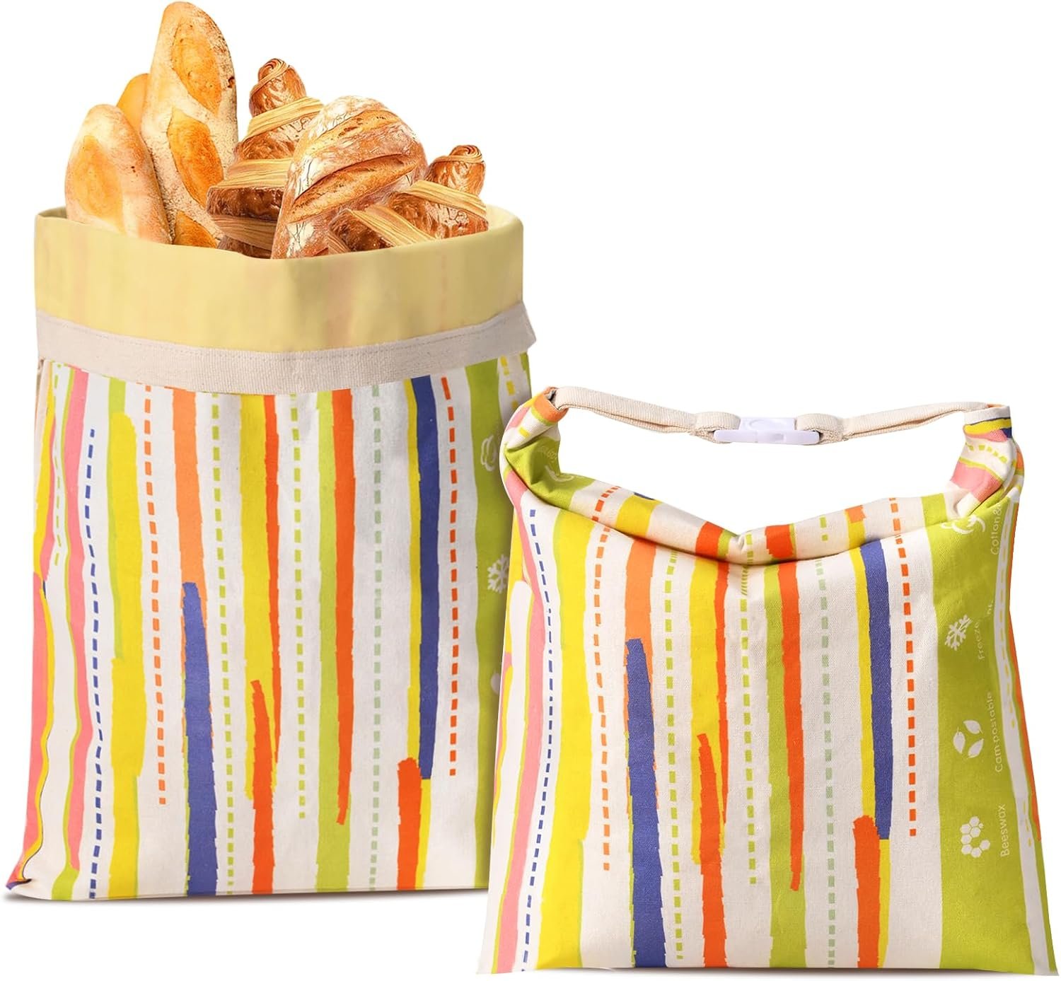 OEM XL 2-Pack Reusable Beeswax Bread Bags for Sourdough Homemade Storage Keeps Fresh Easy Clean Portable Large Capacity Factory OEM XL 2-Pack Reusable Beeswax Bread Bags for Sourdough Homemade Storage Keeps Fresh Easy Clean Portable Large Capacity Factory