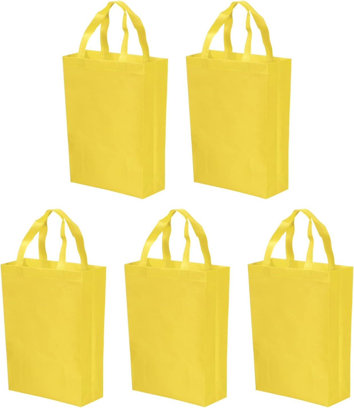 Wholesale 10 Pack Reusable DIY Blank Non-Woven Tote Bags for Arts Crafts Grocery Yellow 36 x 25cm Factory