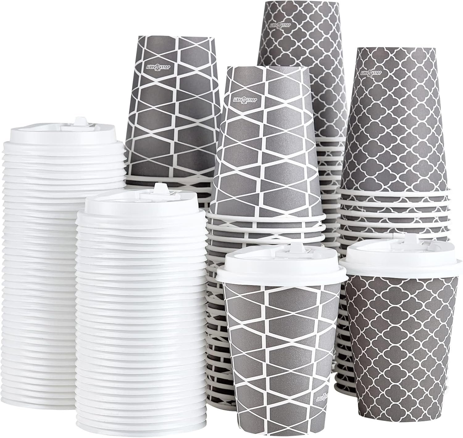 Wholesale 12oz Disposable Paper Coffee Cups with Lids 100 Sets To Go for Espresso Tea Beverages Cafes Offices Home Manufacturer