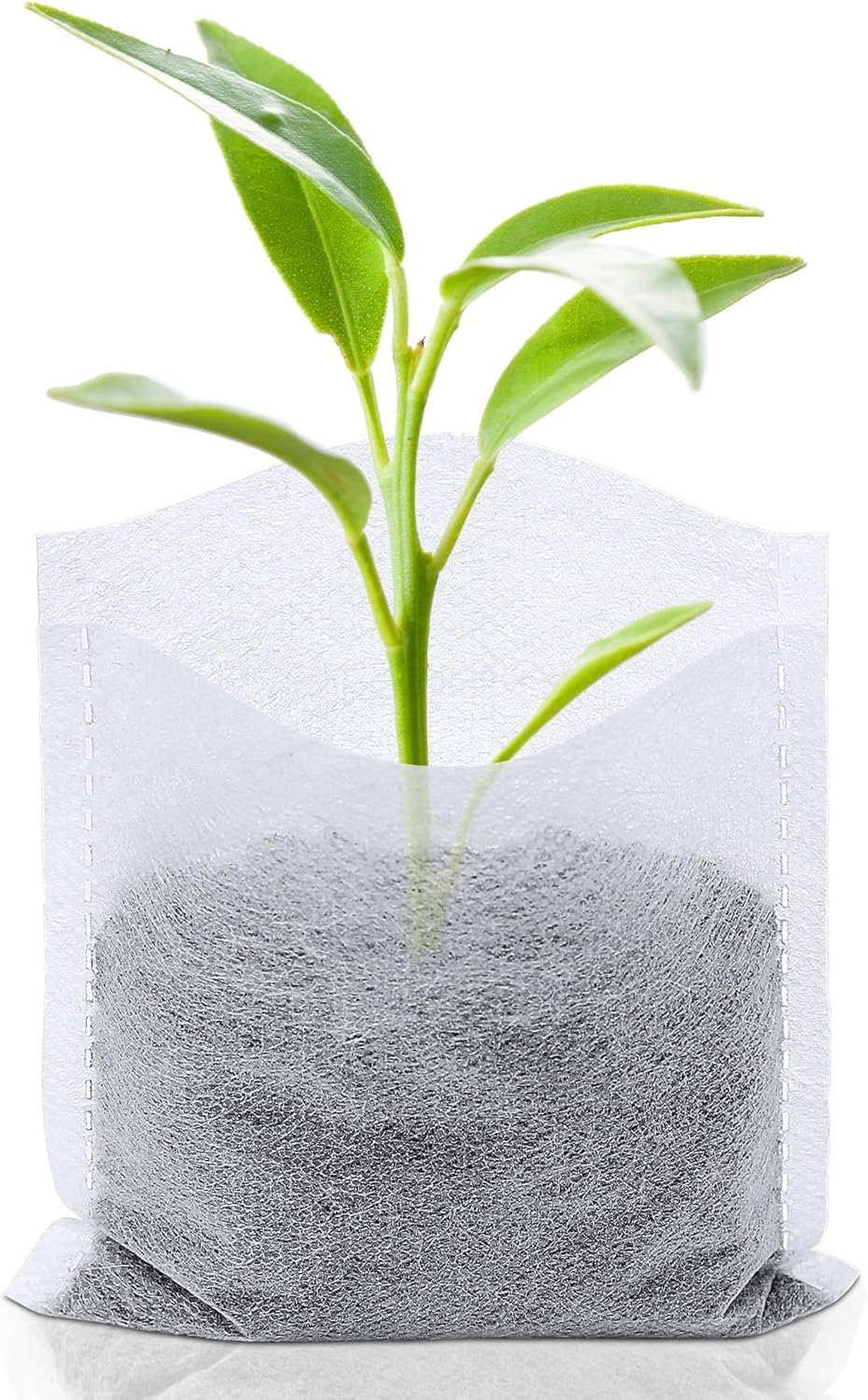 Wholesale 200Pcs Non-Woven Fabric Nursery Growing Bags Seedling Pots for Vegetable Flower Fruit Tree Saplings (4.2