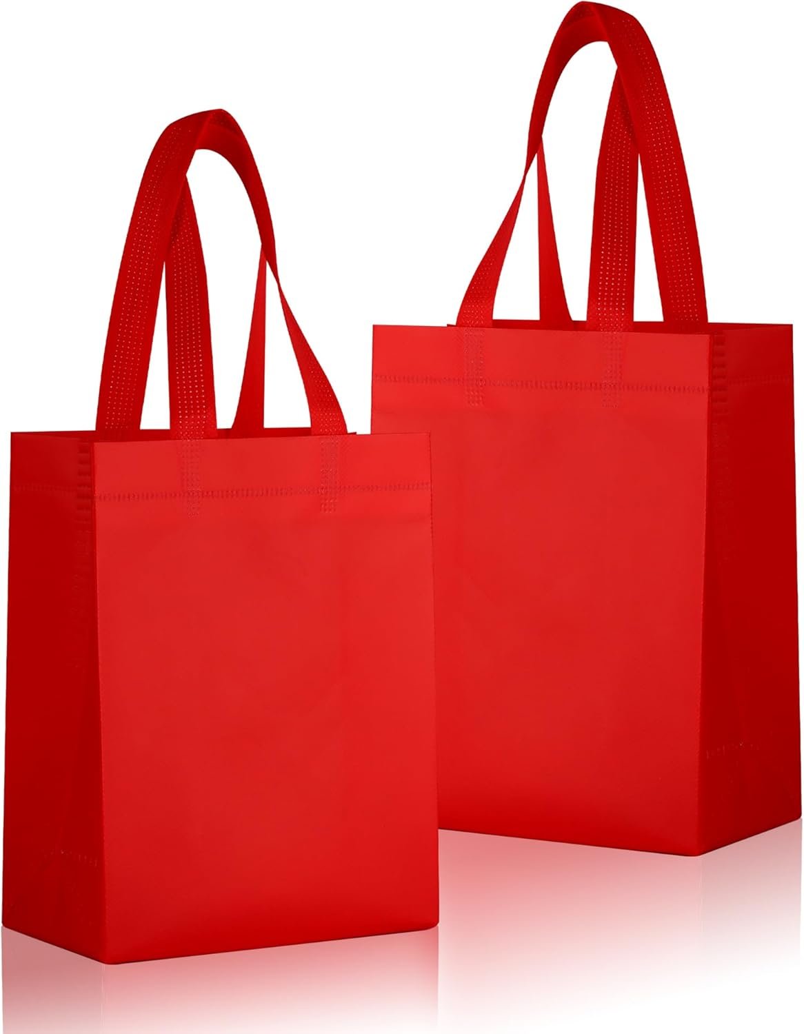 Wholesale 25 Pack Small Red Gift Bags with Handles Non-Woven for Birthday Baby Shower Crafts Christmas Party Supplies 5.9