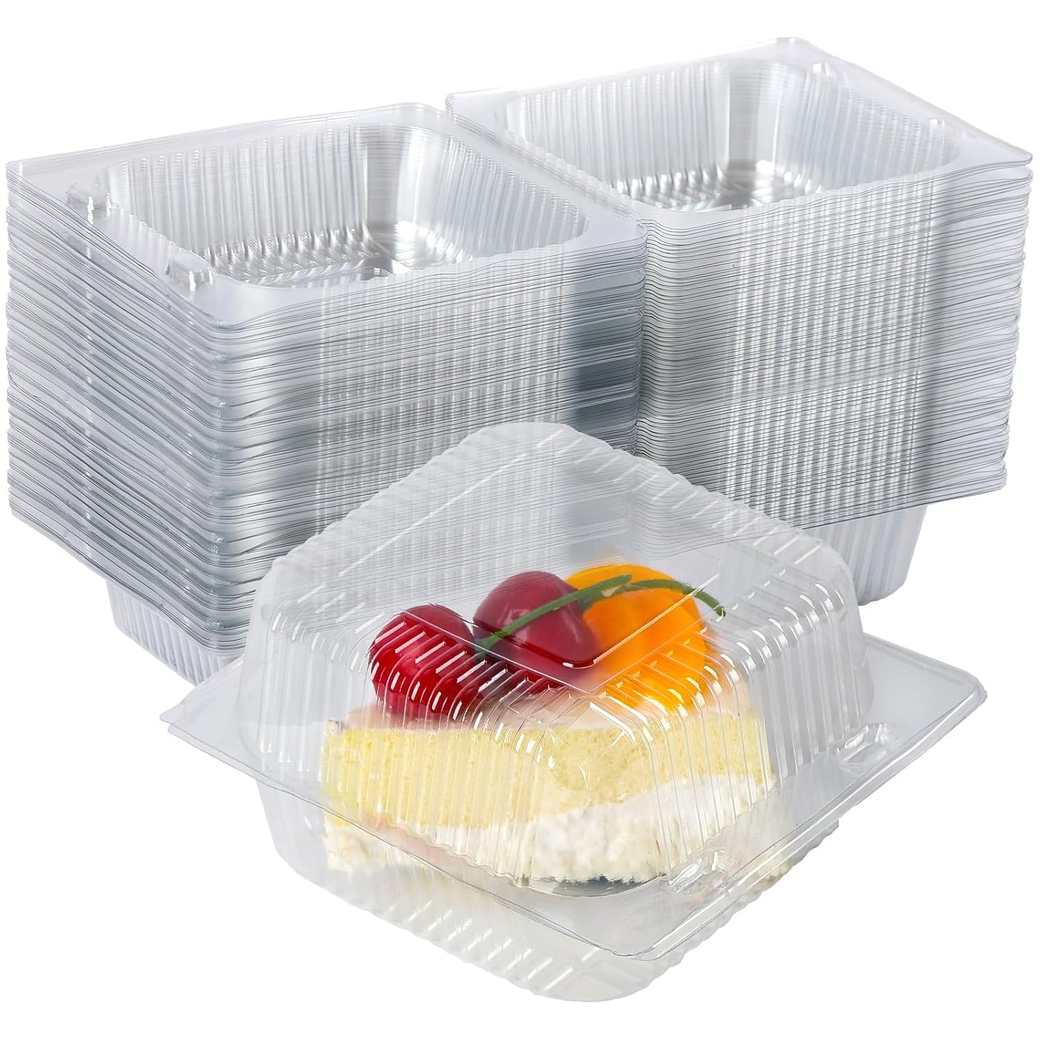 Wholesale 50 Pack 4x4 Inch Clear Hinged Clamshell Takeout Containers for Burgers Sandwiches Cookies Factory Wholesale 50 Pack 4x4 Inch Clear Hinged Clamshell Takeout Containers for Burgers Sandwiches Cookies Factory