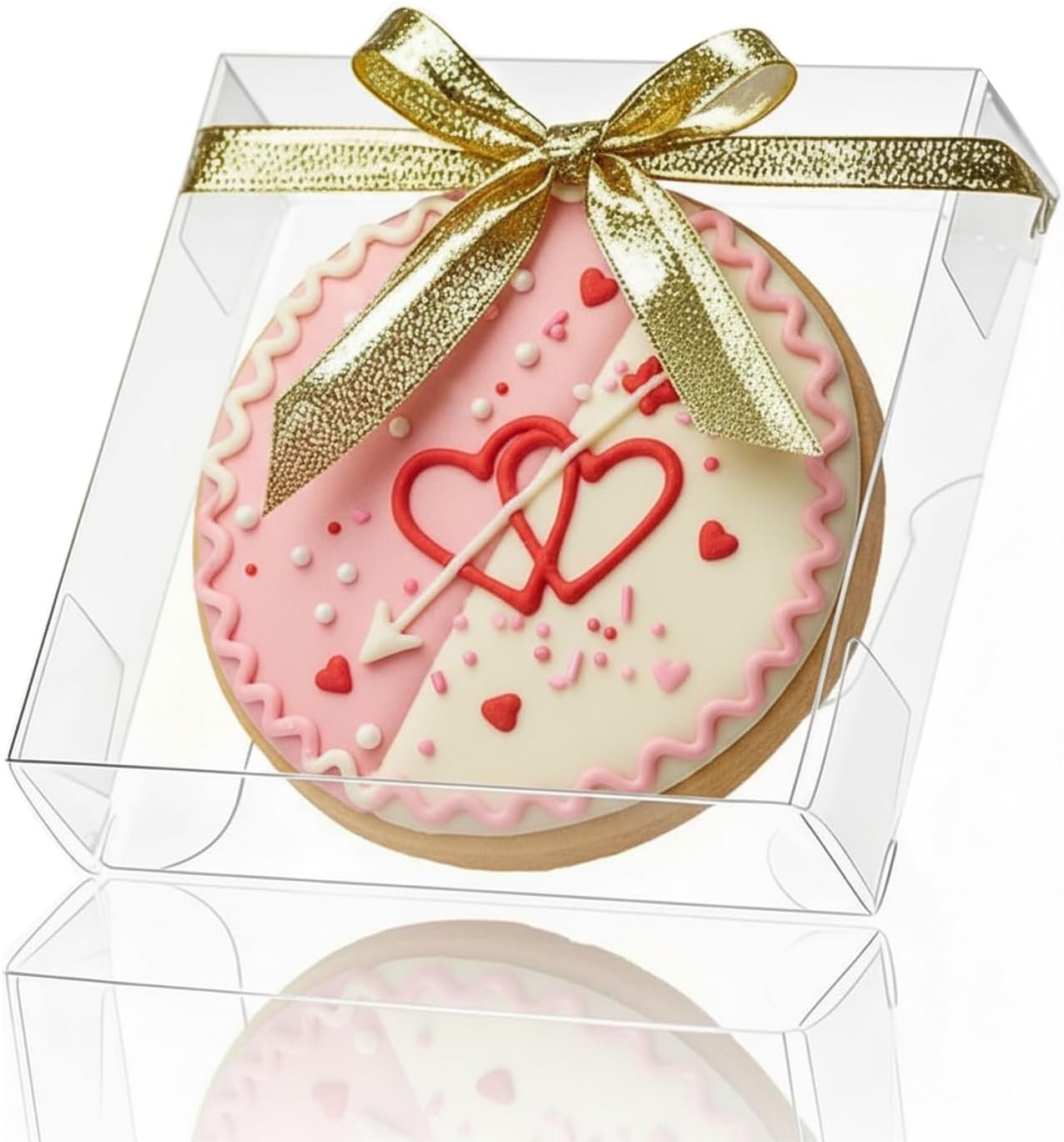 Wholesale 50 Pack 4x4x1.2 Inch Clear Plastic Single Cookie Boxes with Full Window for Macarons Donuts Desserts Party Christmas Valentine's Day Factory