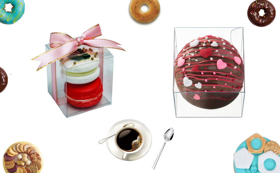 Wholesale 50 Pack Bulk 2x2x2 Inch Clear Small Gift Boxes for Macarons Chocolate Bombs Birthdays Weddings Party Favors Factory