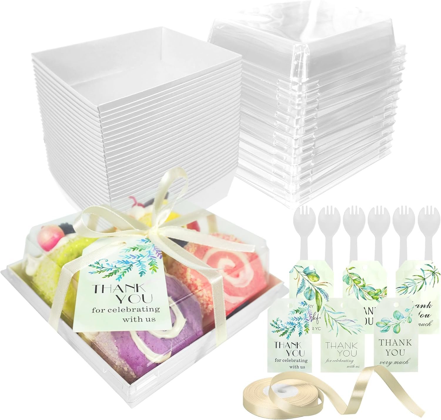 Wholesale 50PCS Charcuterie Boxes Clear Lids 5.3x5x2.5 Inch Paper Bakery Food Containers for Desserts Sandwiches Cookies Cake Slices Strawberries Factory