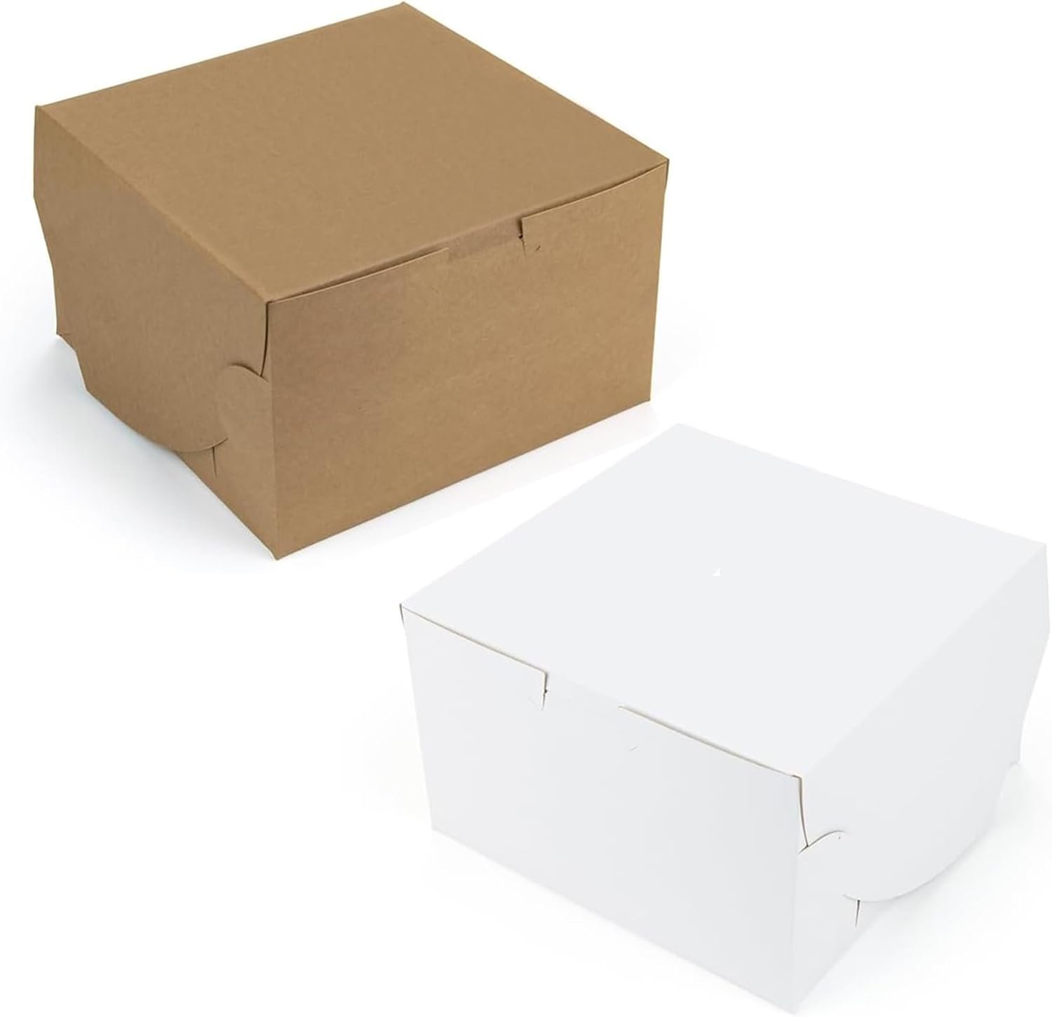 Wholesale 8x8x5 Reversible Classic Cake Boxes Side Panel Clips Front Tuck Lock No Tape Needed Pack of 50 supplier