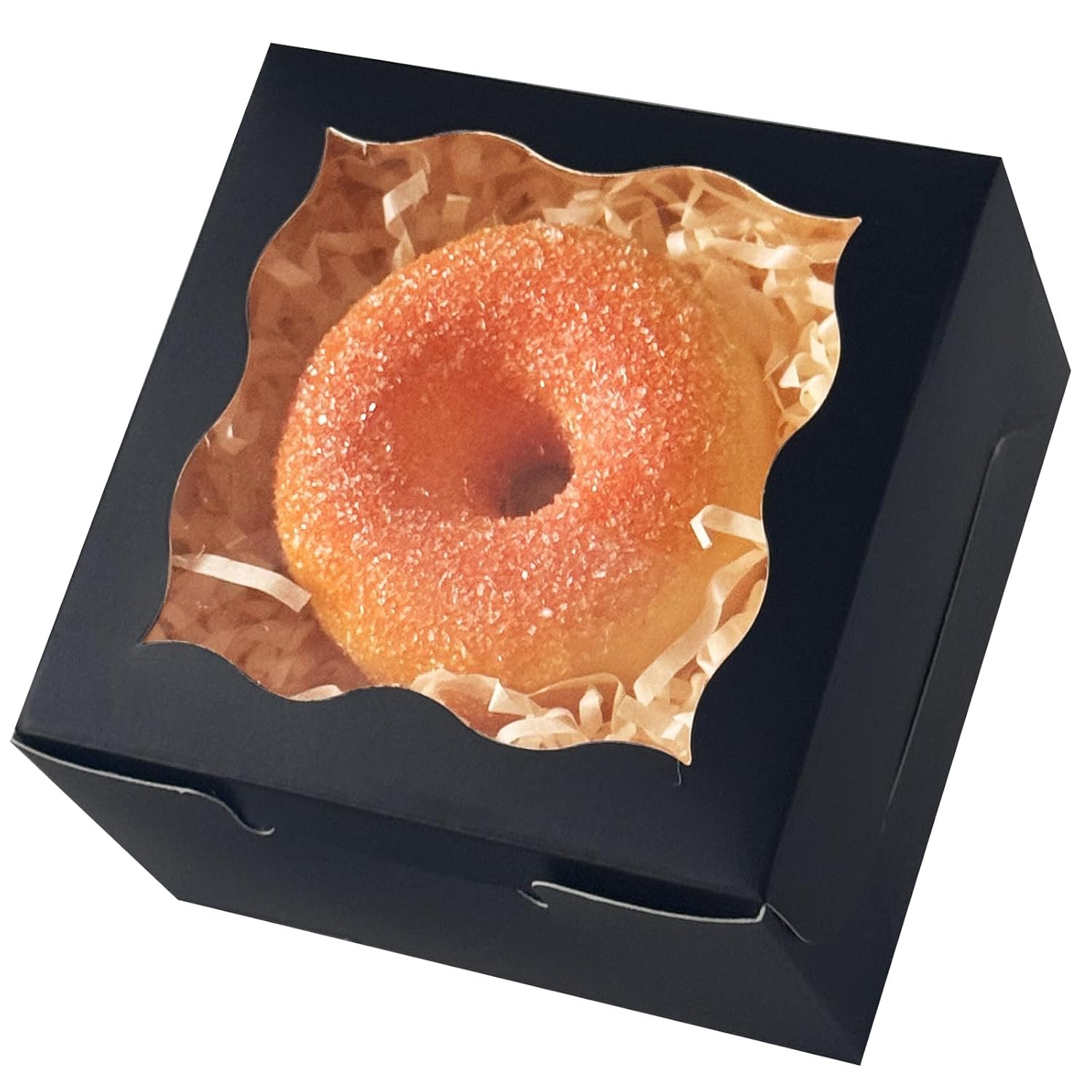 Wholesale Black Bakery Box with Window 4x4x2.5 Inch 30 Packs Small Macaron Donut Pastry Cookie Boxes for Parties Factory