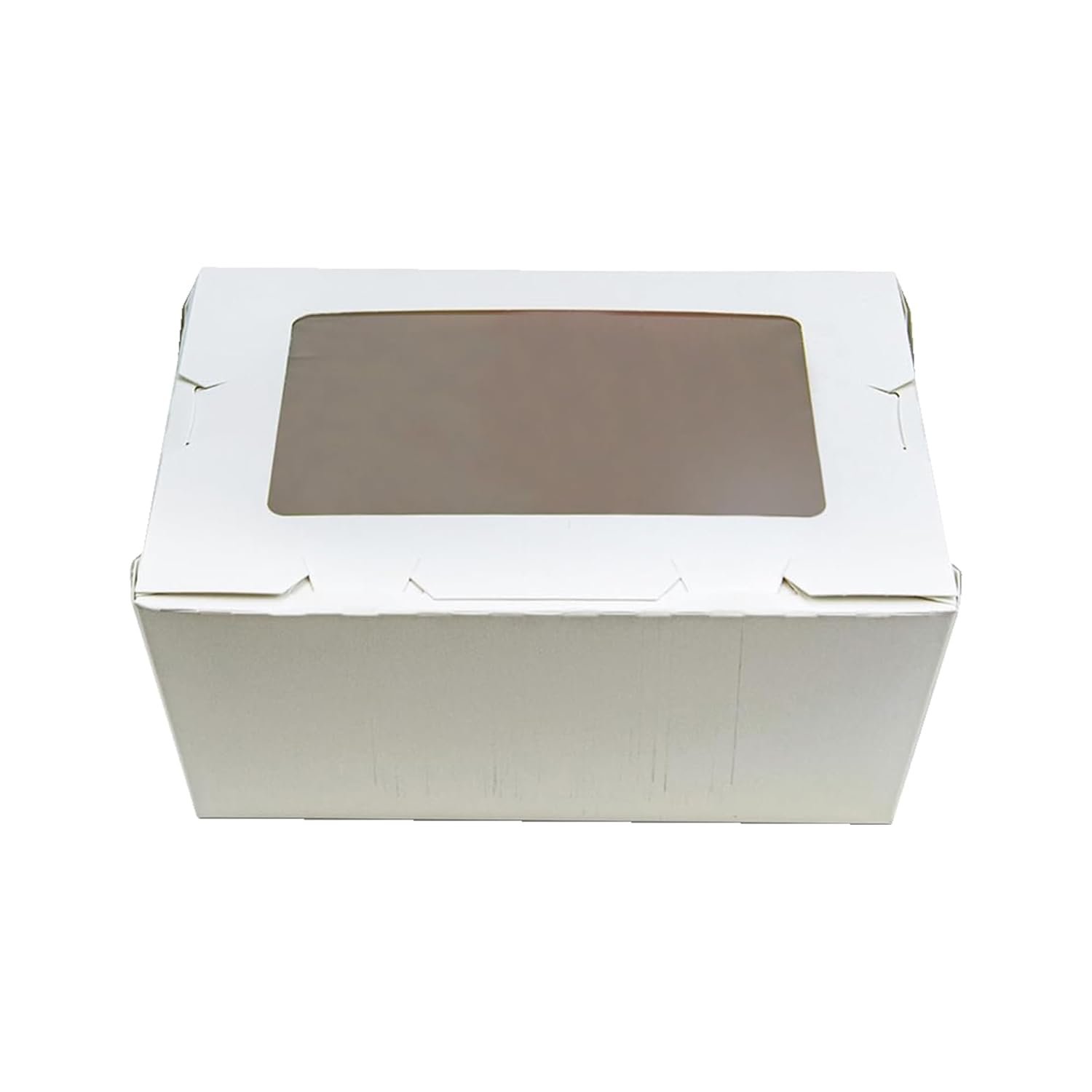 Wholesale Disposable White Window Paperboard Takeout Cartons Bakery Lunch Boxes 7 3/4 x 5 1/2 x 2 1/2 Inch Small Pack of 15 Factory