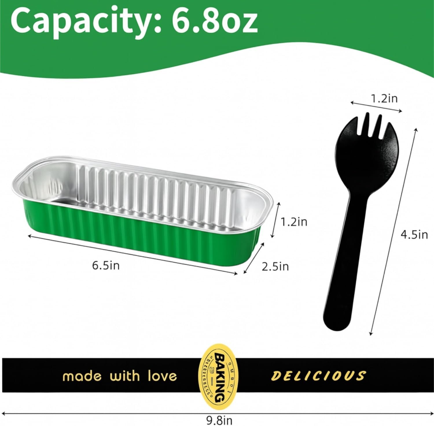 Wholesale 30 Pack 6.8oz Christmas Green Disposable Rectangular Aluminum Foil Mini Loaf Pans with Lids for Baking Mini Cakes Loaves and St. Patrick's Day Parties Factory Wholesale 30 Pack 6.8oz Christmas Green Disposable Rectangular Aluminum Foil Mini Loaf Pans with Lids for Baking Mini Cakes Loaves and St. Patrick's Day Parties Factory