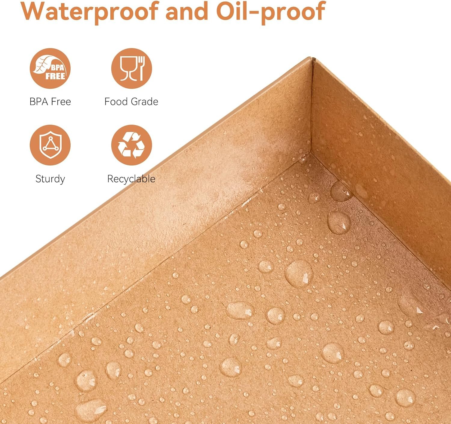 Wholesale 7 x 5 Inch Large Charcuterie Boxes with Clear Lids 25 Pack Disposable Bakery Dessert Containers for Pastries Chocolate Strawberries Sandwiches Cookies Brown Factory