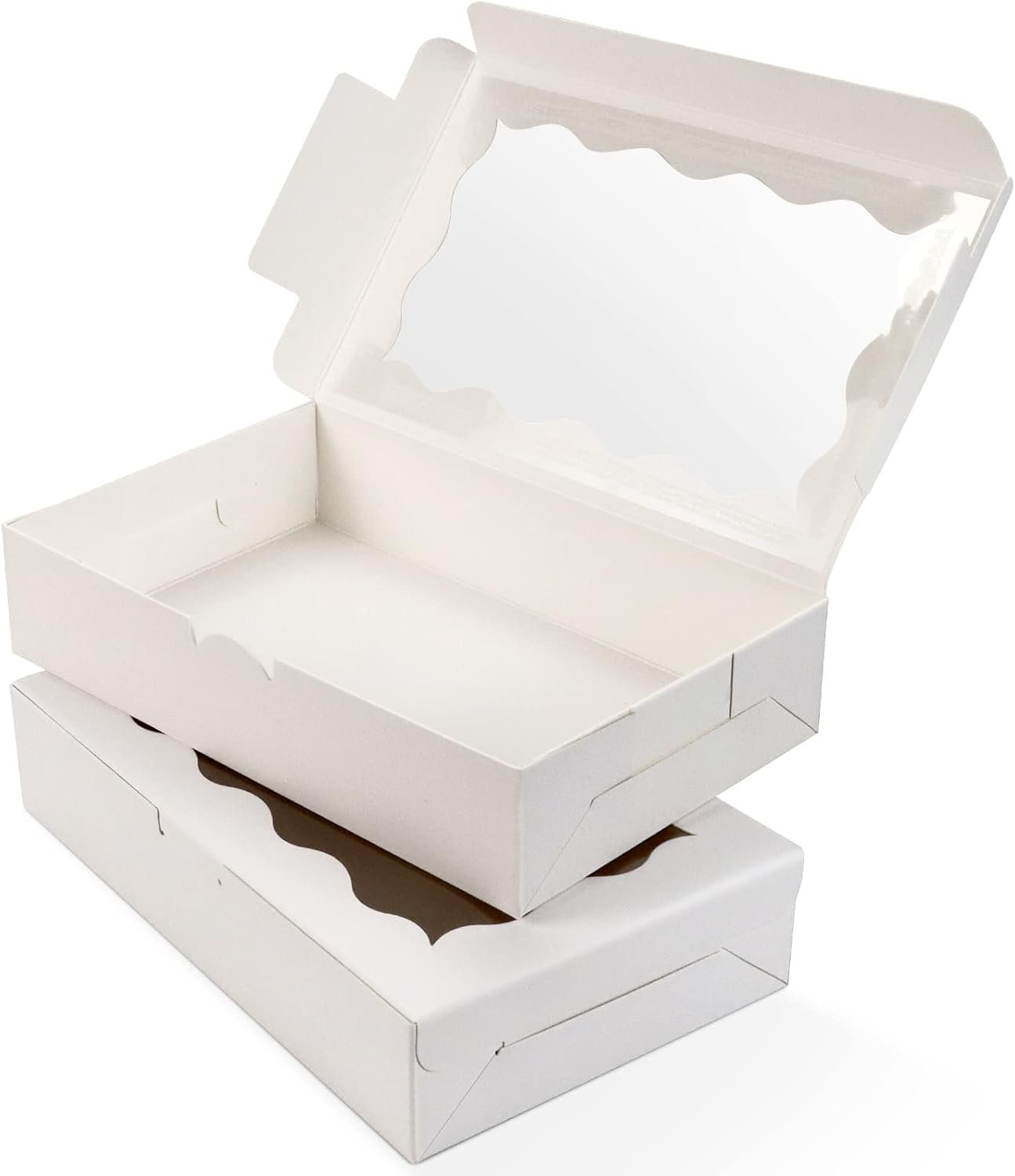 Wholesale 30 Pack White Kraft Cookie Boxes with Clear Window Premium Small Paper Containers for Dessert Pastry Candy Packaging Weddings Parties Christmas Birthdays Baby Showers 7 x 4 3/8 x 1 1/2 Inches Factory