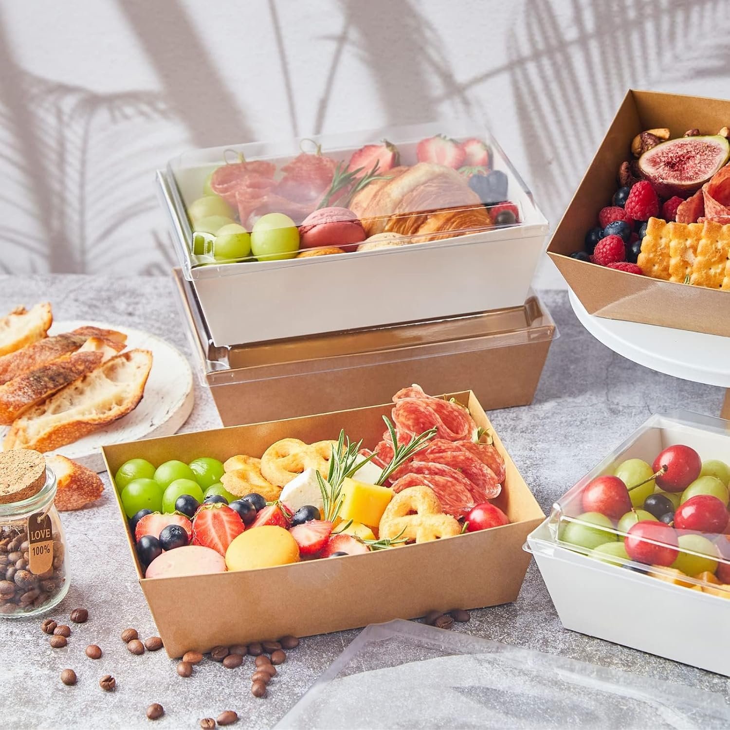 Wholesale 8x6 Inch Large Paper Charcuterie Boxes with Clear Lids 20 Pack Disposable Bakery Takeout Containers for Cake Slices Cupcakes Sandwiches Cookies Cocoa Bombs Salads Brown Factory Wholesale 8x6 Inch Large Paper Charcuterie Boxes with Clear Lids 20 Pack Disposable Bakery Takeout Containers for Cake Slices Cupcakes Sandwiches Cookies Cocoa Bombs Salads Brown Factory