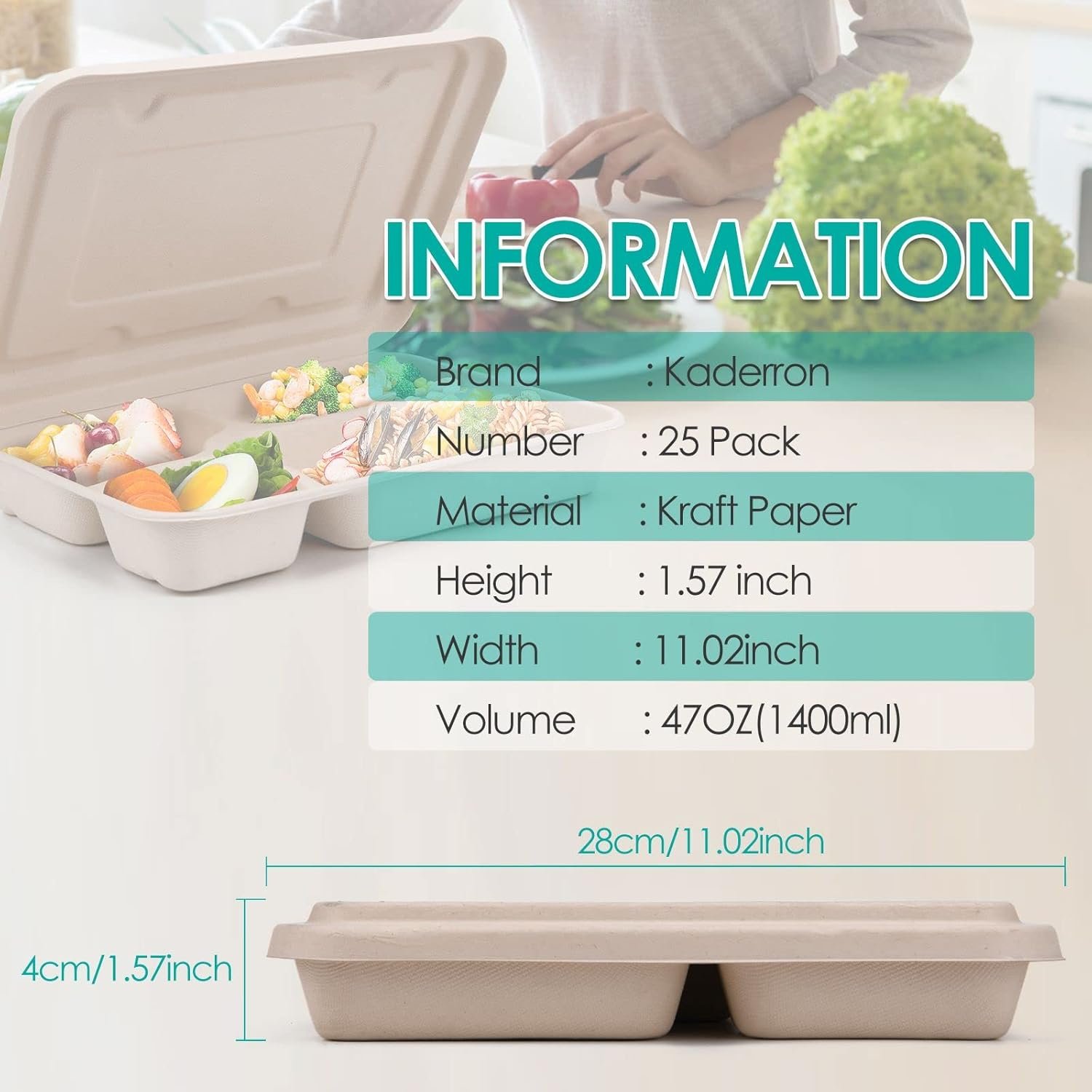 Wholesale 11x8.7 Inch 4-Compartment Takeout Food Containers with Lids 25 Pack Disposable Leakproof Microwave Safe manufacturer Wholesale 11x8.7 Inch 4-Compartment Takeout Food Containers with Lids 25 Pack Disposable Leakproof Microwave Safe manufacturer