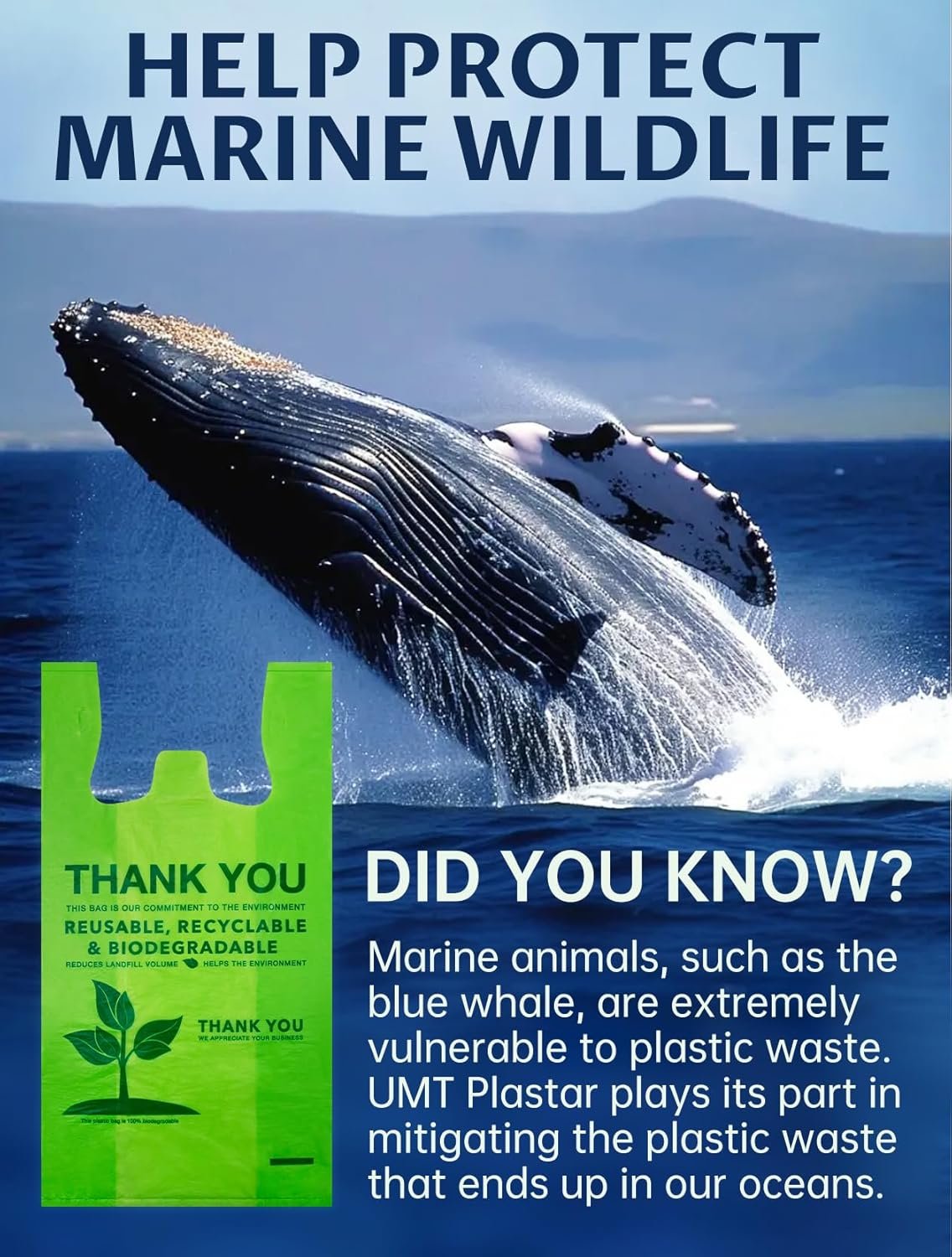 Wholesale 200 Count 100% Biodegradable Compostable Recyclable Eco-Friendly Thank You Grocery T-Shirt Bags 11.5