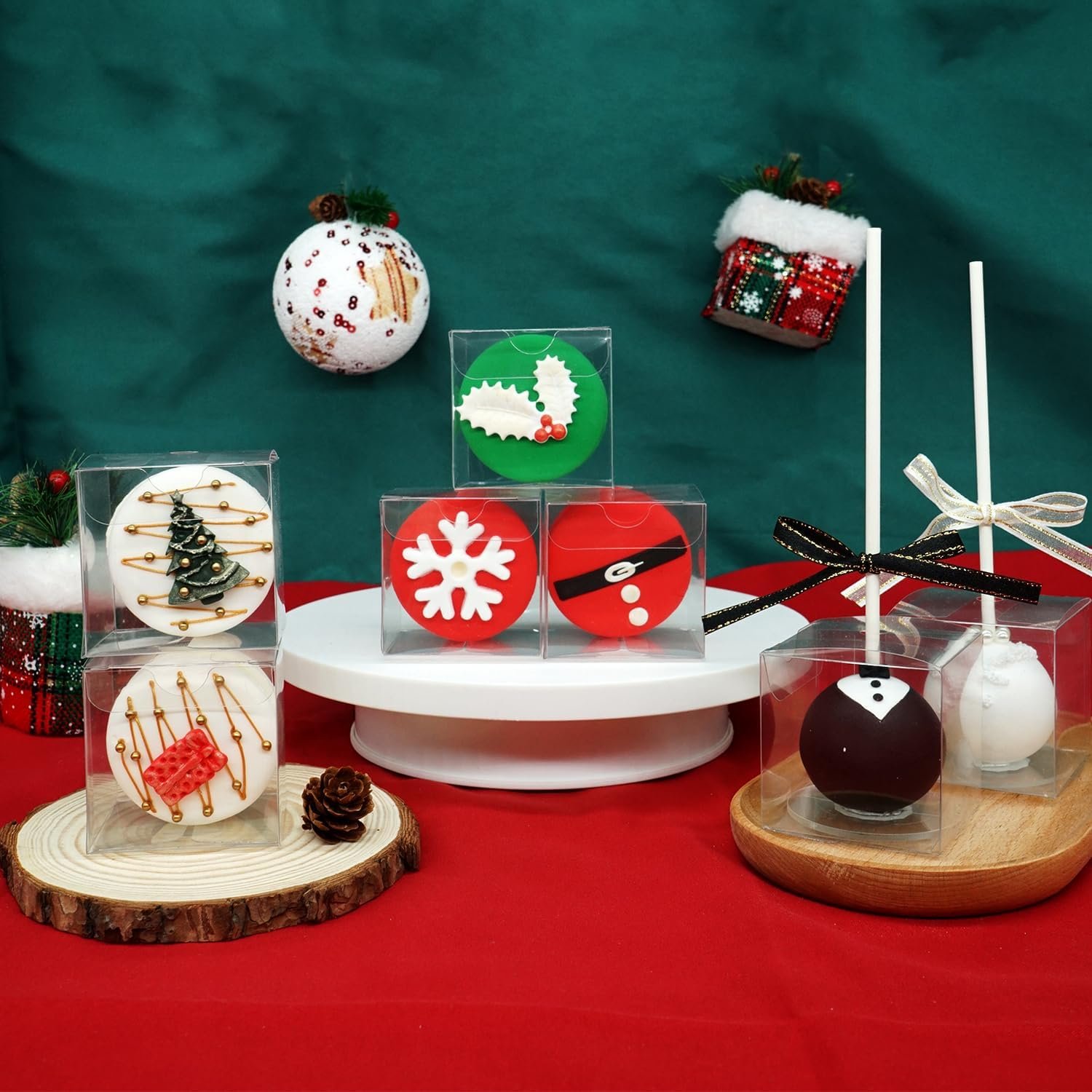 Wholesale 50pcs 2x2x2 Inch Clear Hole-Top Favor Boxes for Cake Pops Macarons Treats Birthday Wedding Party Factory