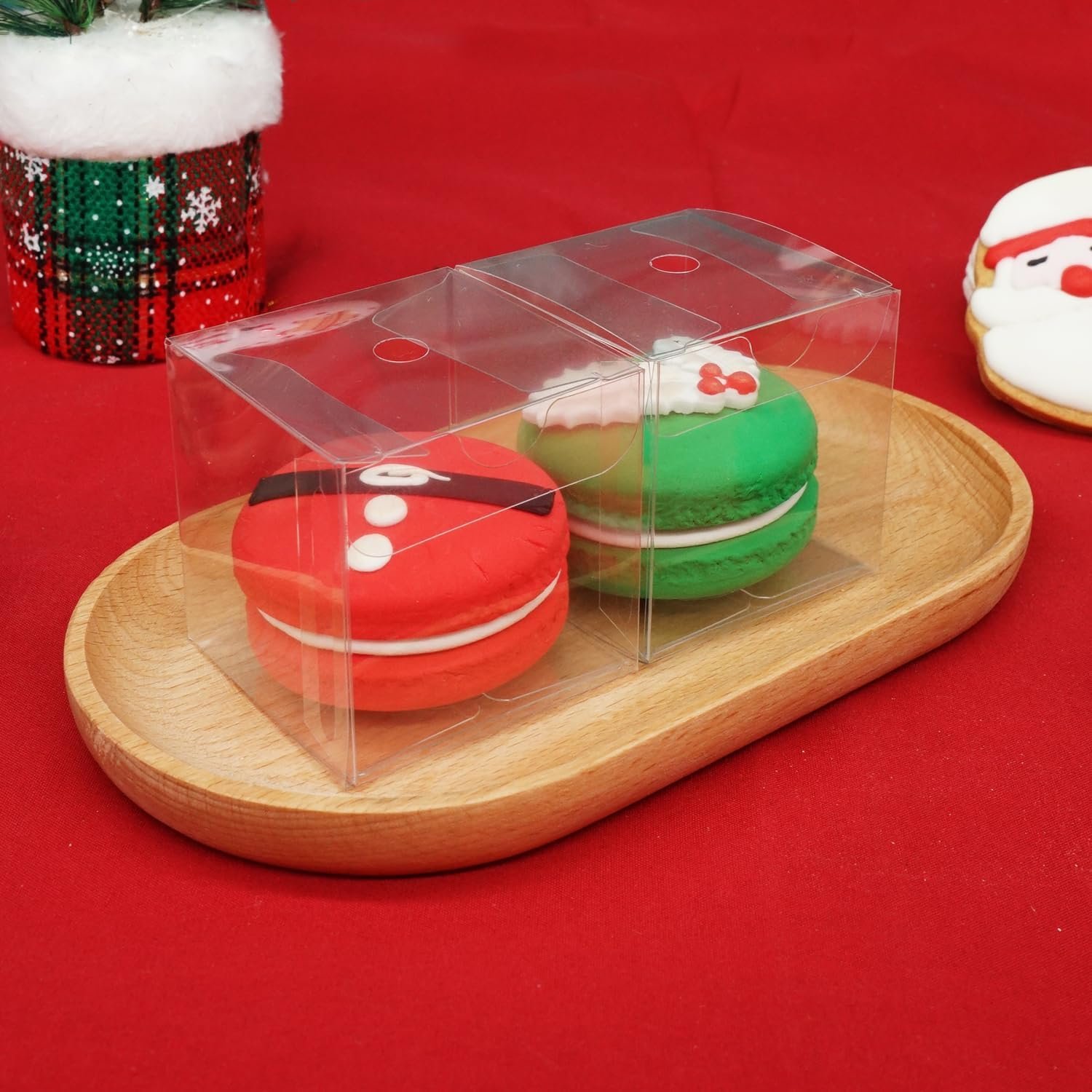 Wholesale 50pcs 2x2x2 Inch Clear Hole-Top Favor Boxes for Cake Pops Macarons Treats Birthday Wedding Party Factory