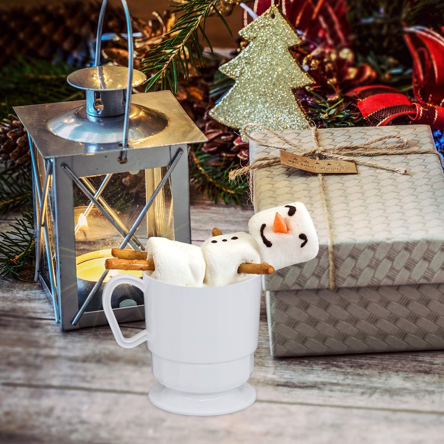 Wholesale 8 oz Hard Plastic Coffee Cups Tea Mugs with Handles 20 Count Deluxe White Factory Wholesale 8 oz Hard Plastic Coffee Cups Tea Mugs with Handles 20 Count Deluxe White Factory