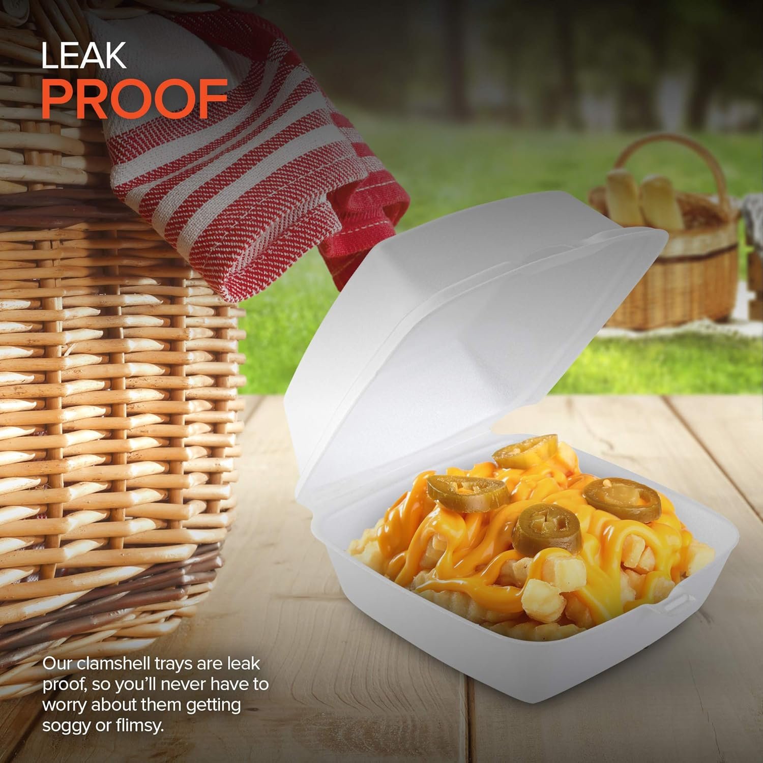 Wholesale 6x6 Small 1-Compartment Clamshell Take Out Boxes 50 Pack Disposable Foam Food Containers with Hinged Lids for Restaurant Takeout Carryout Meal Prep Factory