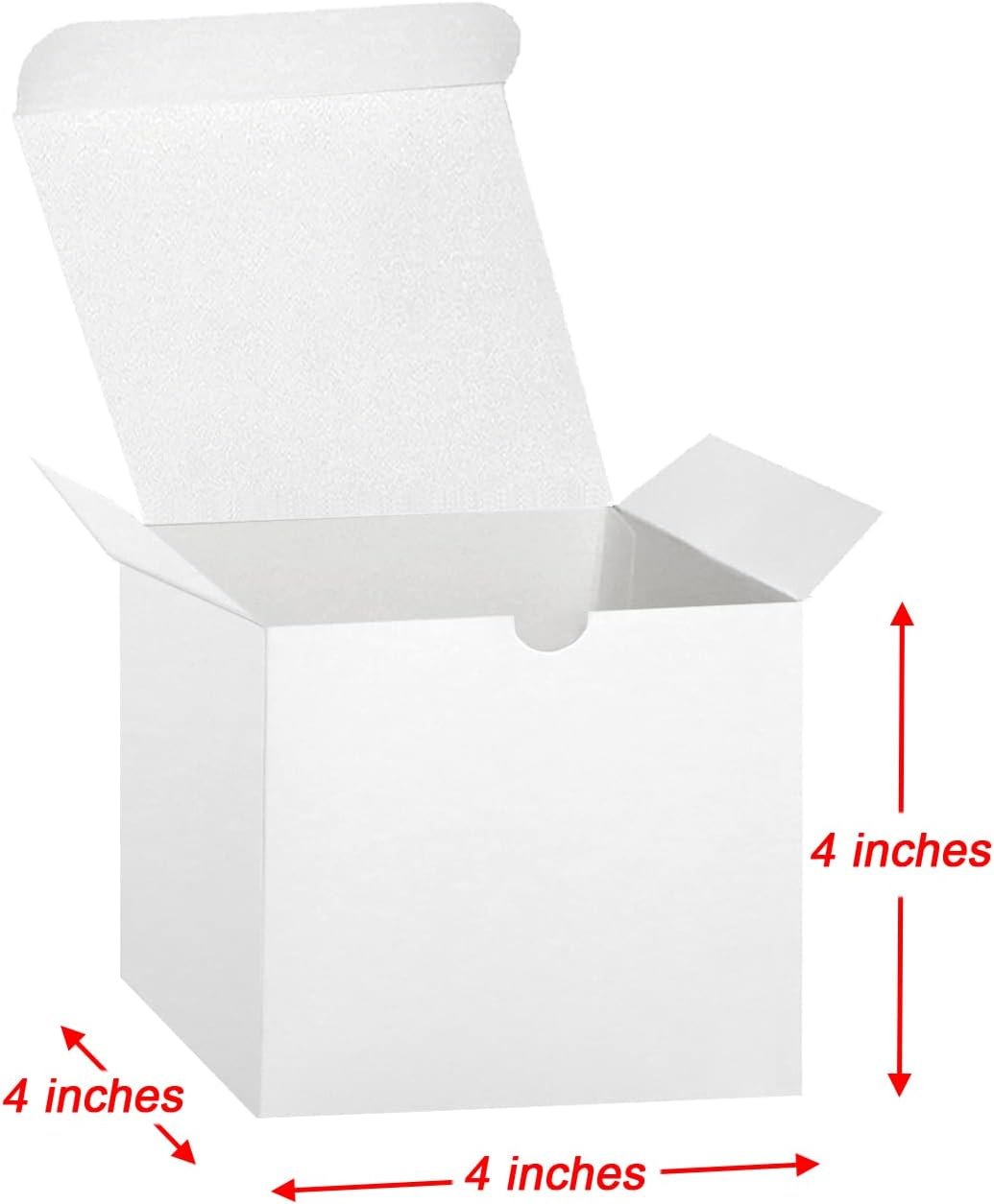 Wholesale 30 Pack 4x4x4 Inch White Foldable Kraft Paper Gift Boxes with Lids for Bridesmaid Proposals Cupcakes Wedding Birthday Party Christmas Factory