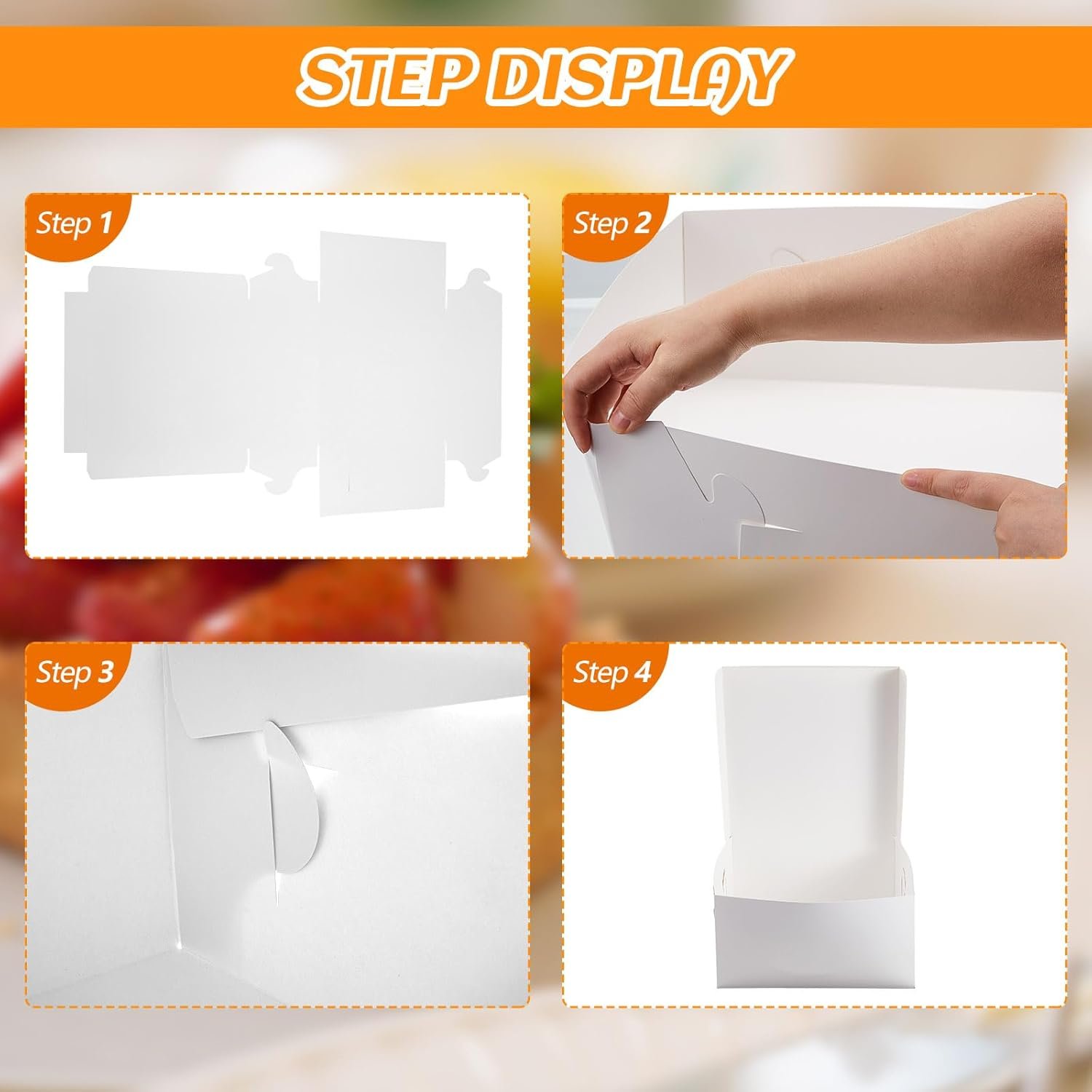 Wholesale 50 Pack 12 x 12 x 5 Inch White Cardboard Cake Bakery Boxes for Pie Pastry Cookies Factory